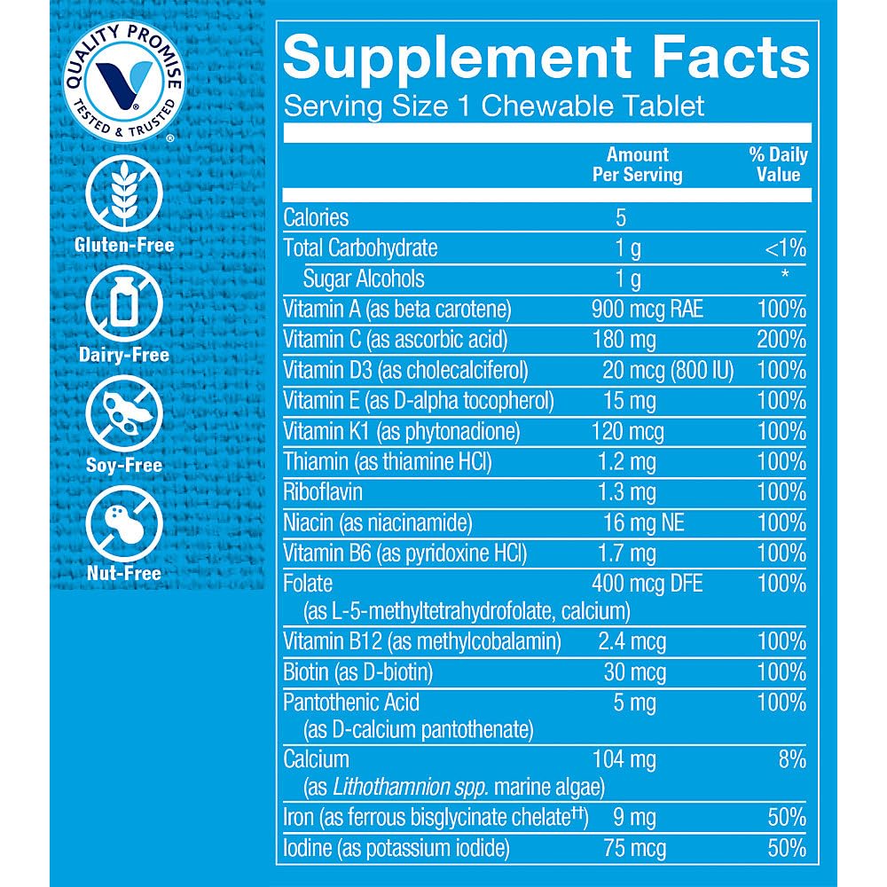The Vitamin Shoppe Vitamin A Chewable Tablets 60