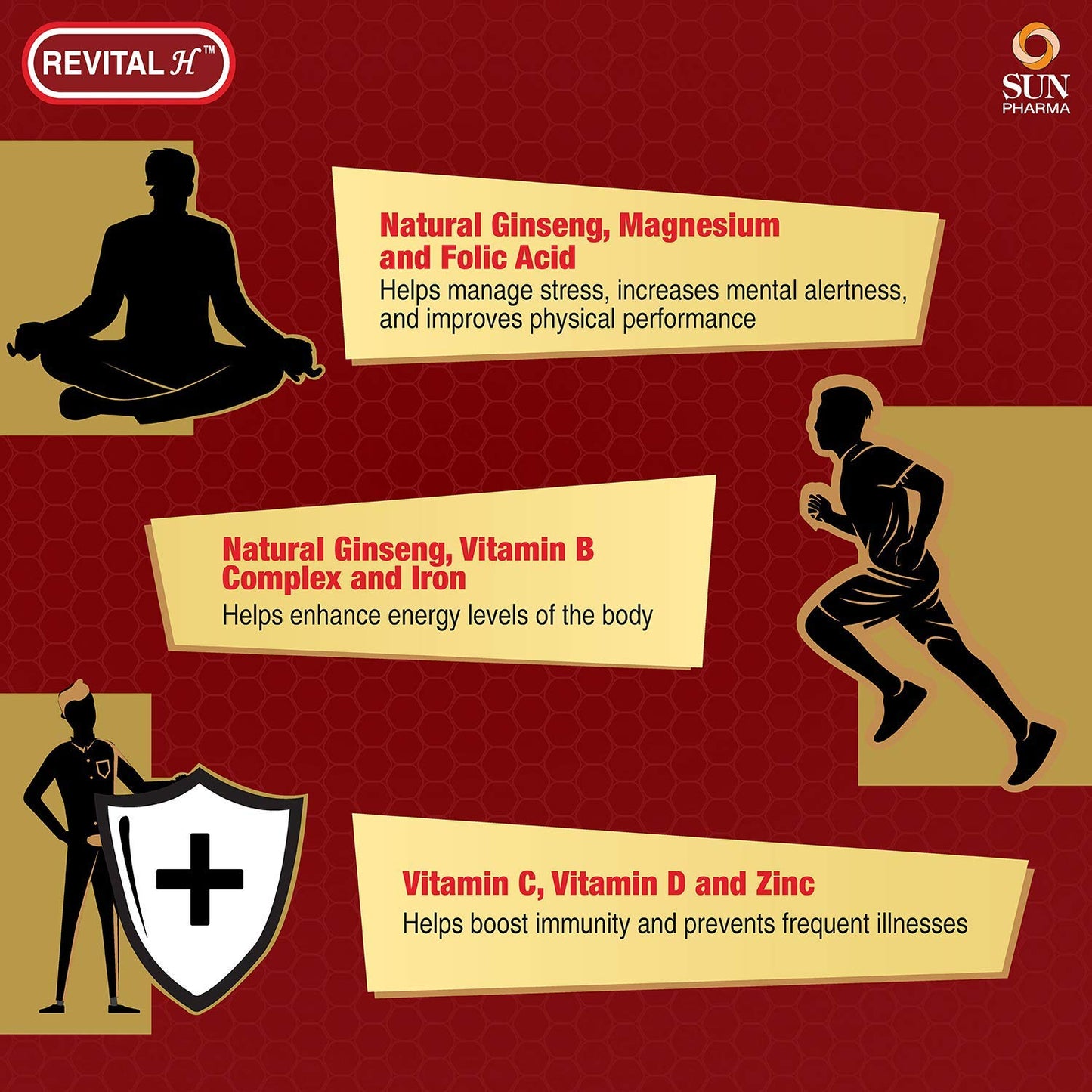 Revital H for Men Multivitamin with Ginseng, 60 Capsules