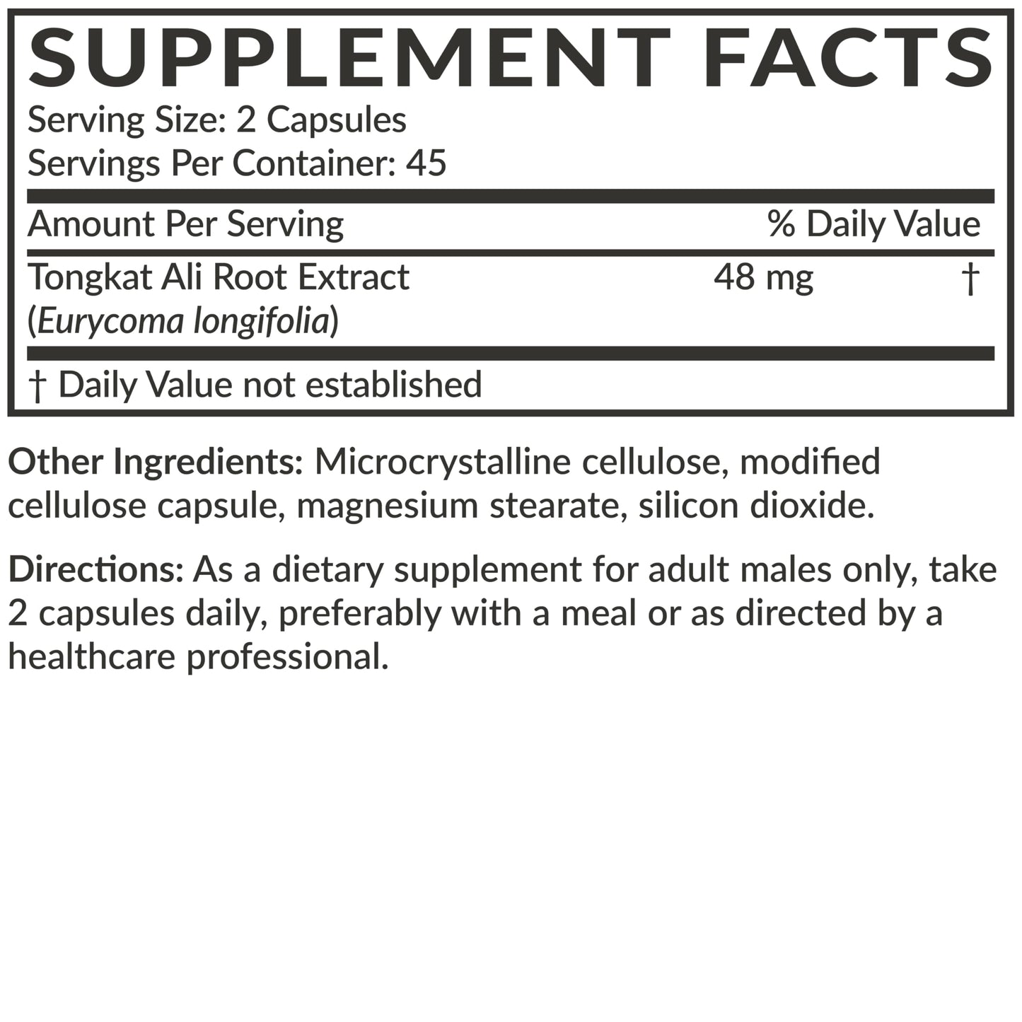 Futurebiotics Longjack Tongkat Ali Extra Strength Energy & Stamina Support 90 Capsules