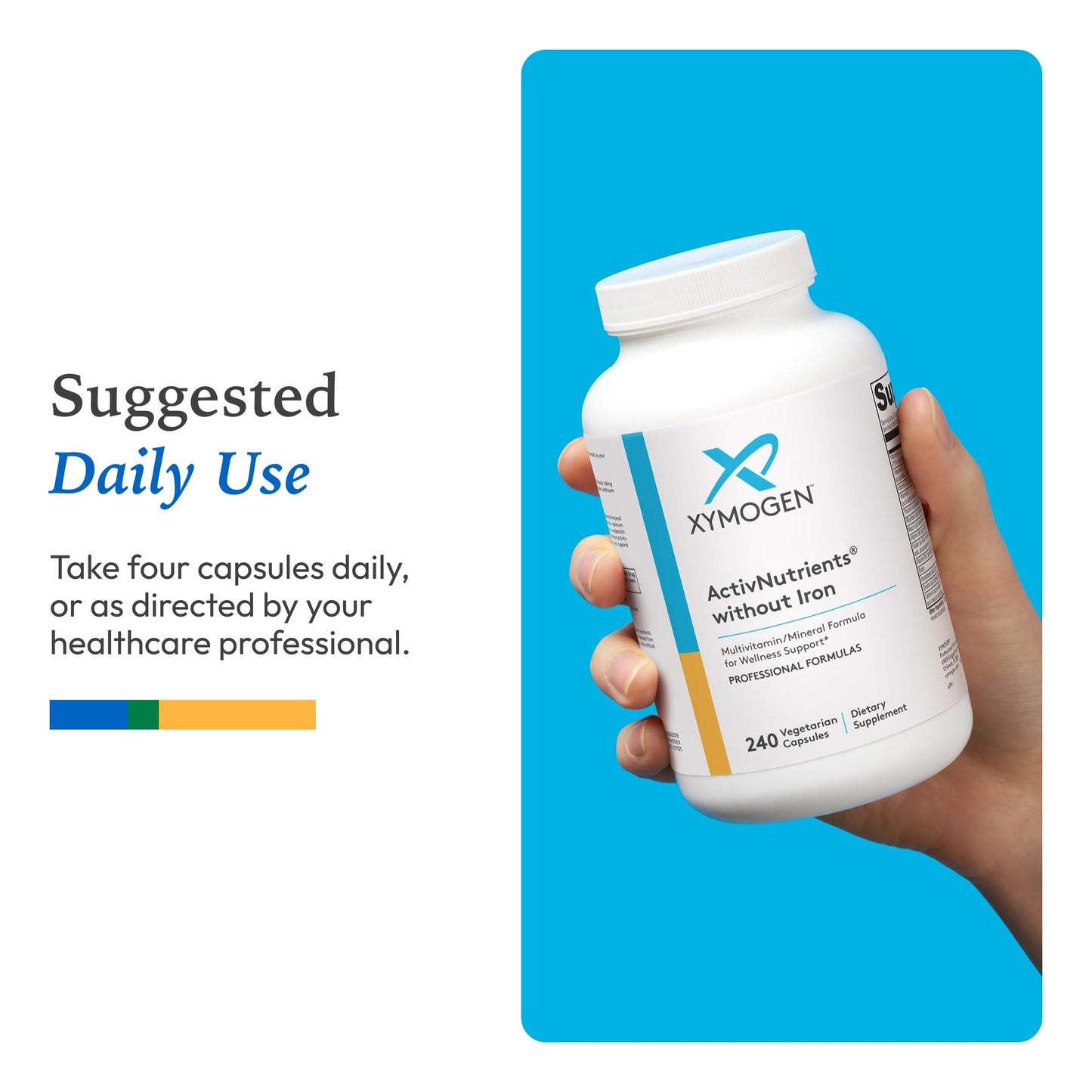 XYMOGEN ActivNutrients Without Iron Capsules, 240 Count