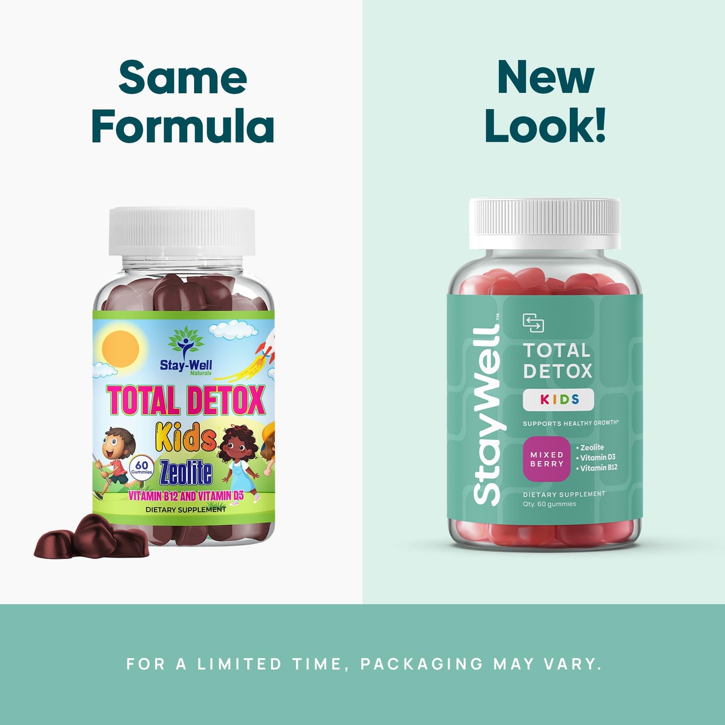 Stay-Well Naturals Natural Zeolite Heavy Metal Detox for Kids Gummies, 60 Gummies