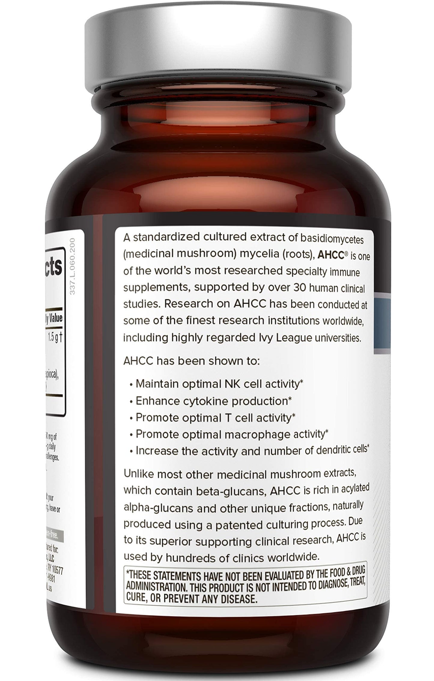 Quality of Life Kinoko Platinum AHCC Mushroom Extract and Microactive Curcumin SR Immune Bundle 2 Capsules