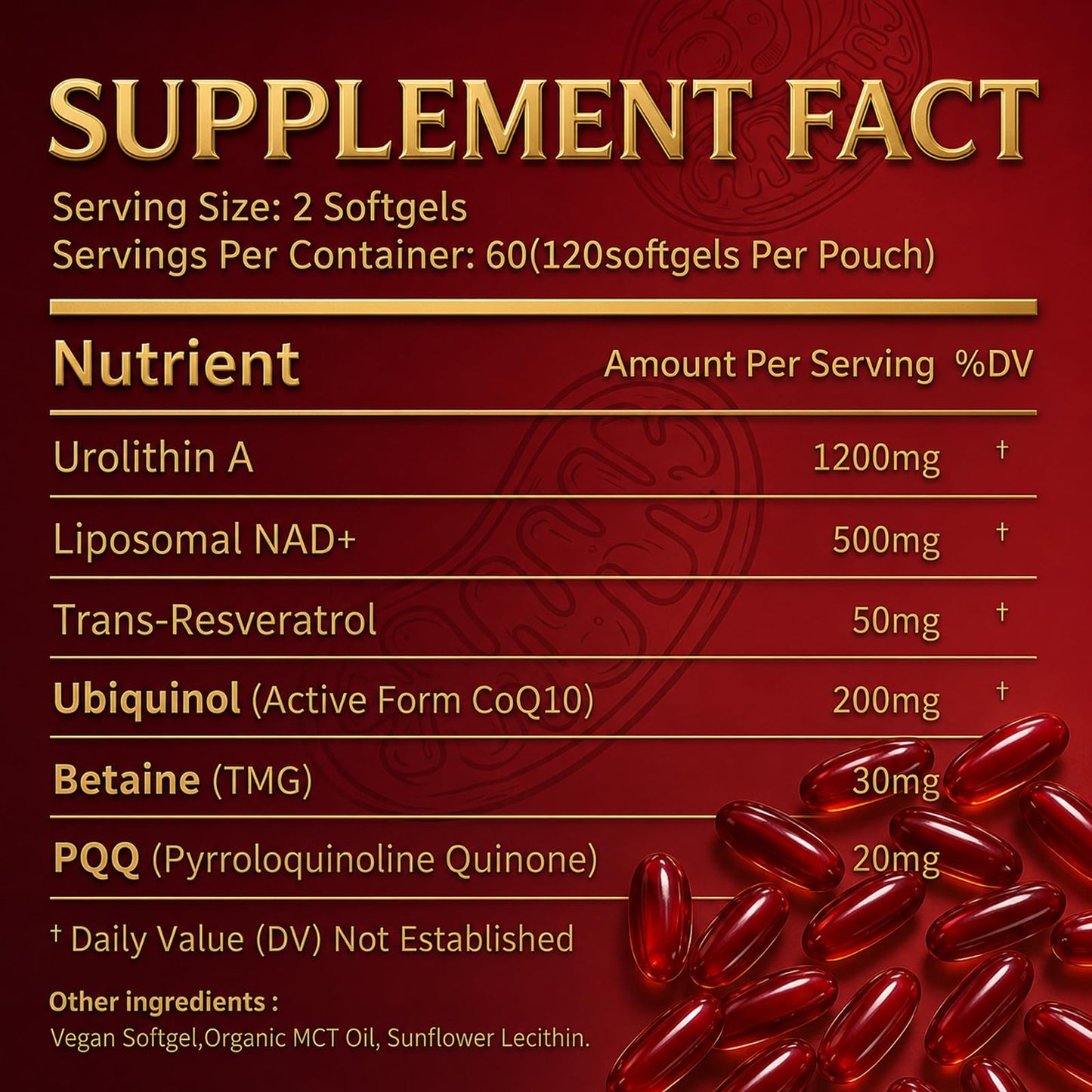 Ncduyde Urolithin A Supplement 180 Capsules