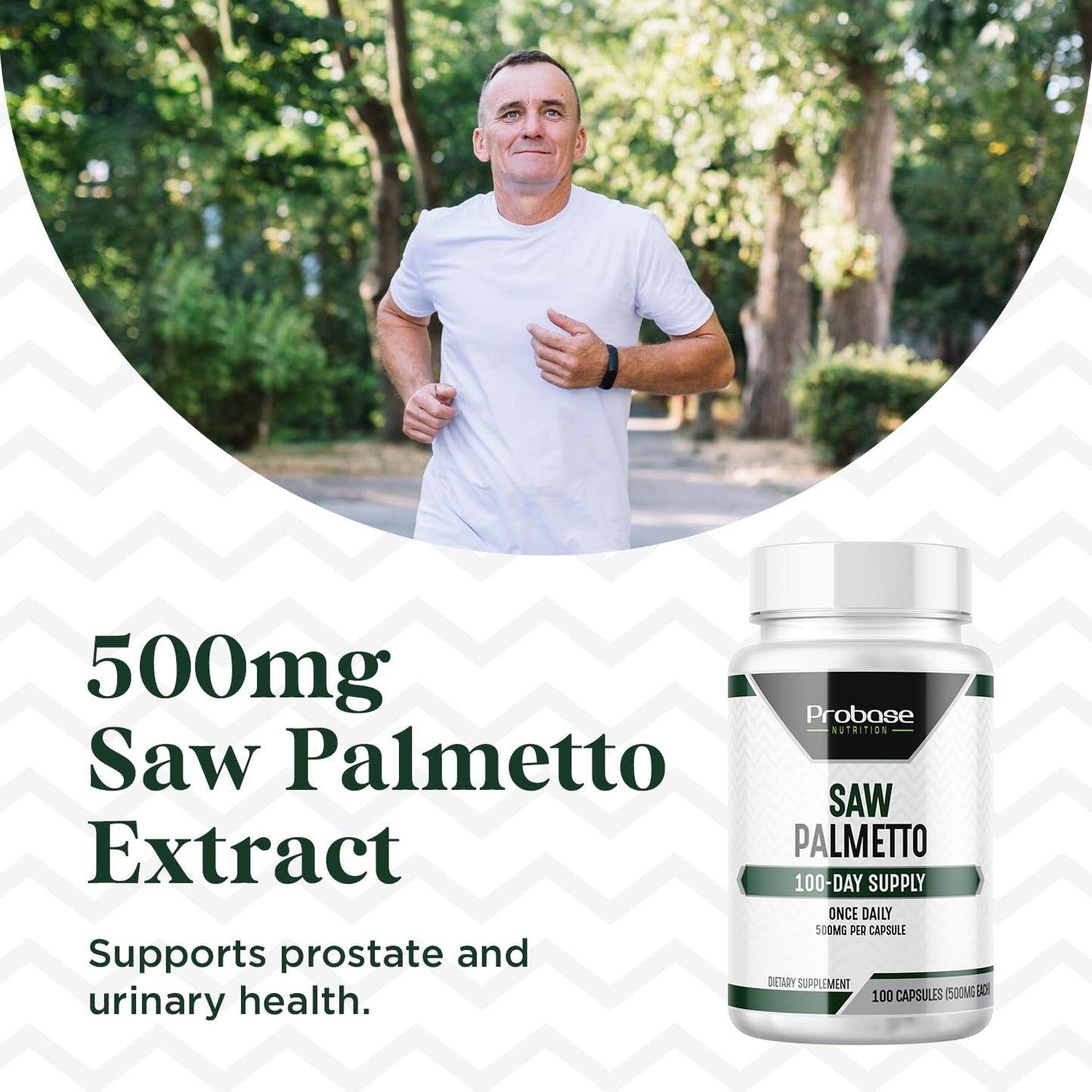 Probase Nutrition Saw Palmetto Herbal Supplement for Prostate and Urinary Health Support Capsule, 100 Count