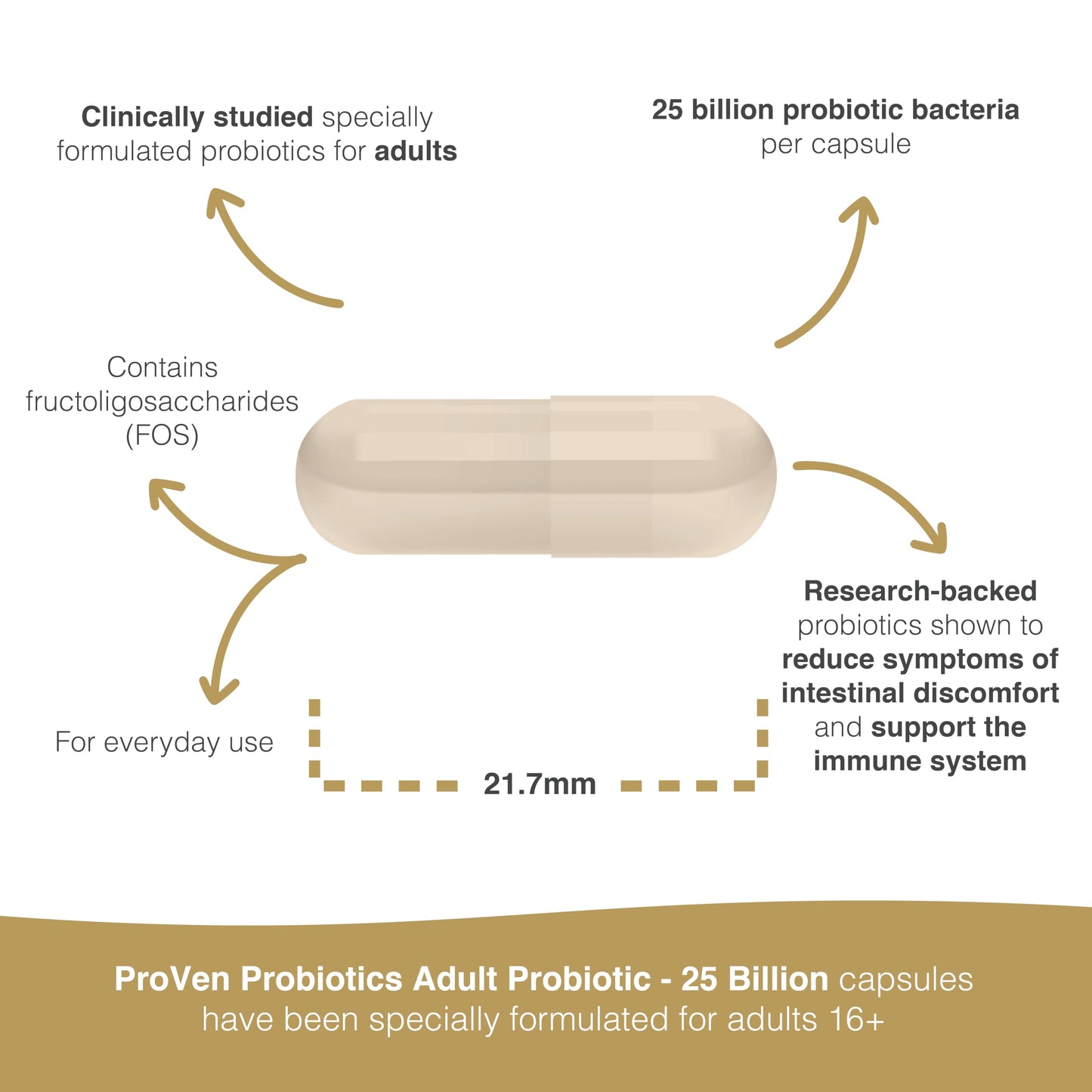 Pro-Ven Daily Probiotic for Women & Men Capsules, 30 Count
