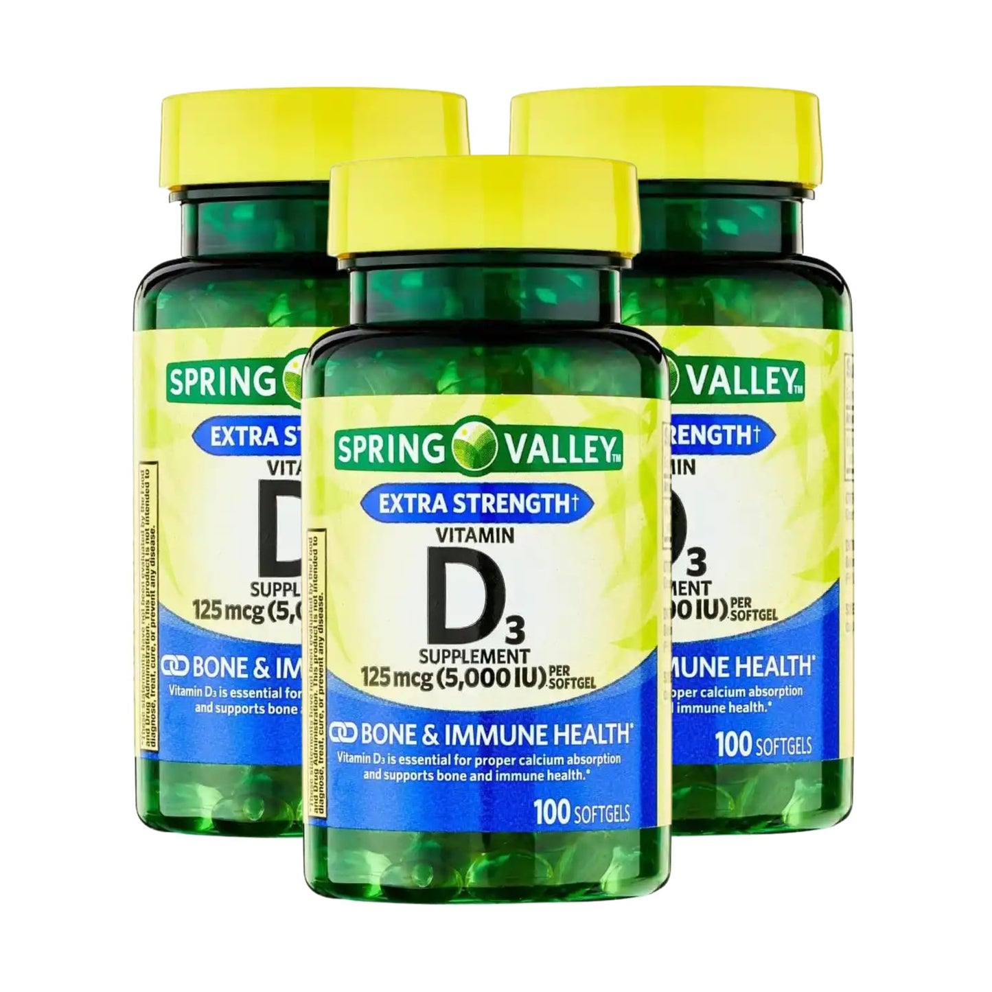 Unique Bundle Store Vitamin D3 5000 IU (125 mcg) Softgels, 300-count