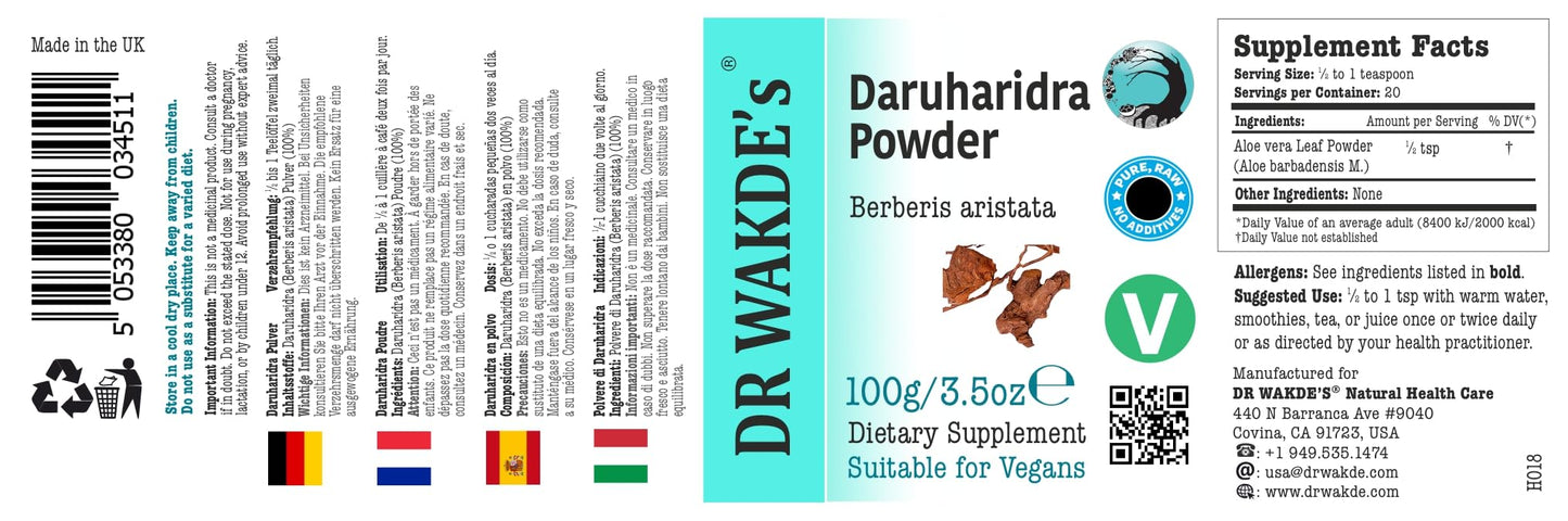 DR WAKDE's Daruharidra Powder (Berberis aristata) 3.5274