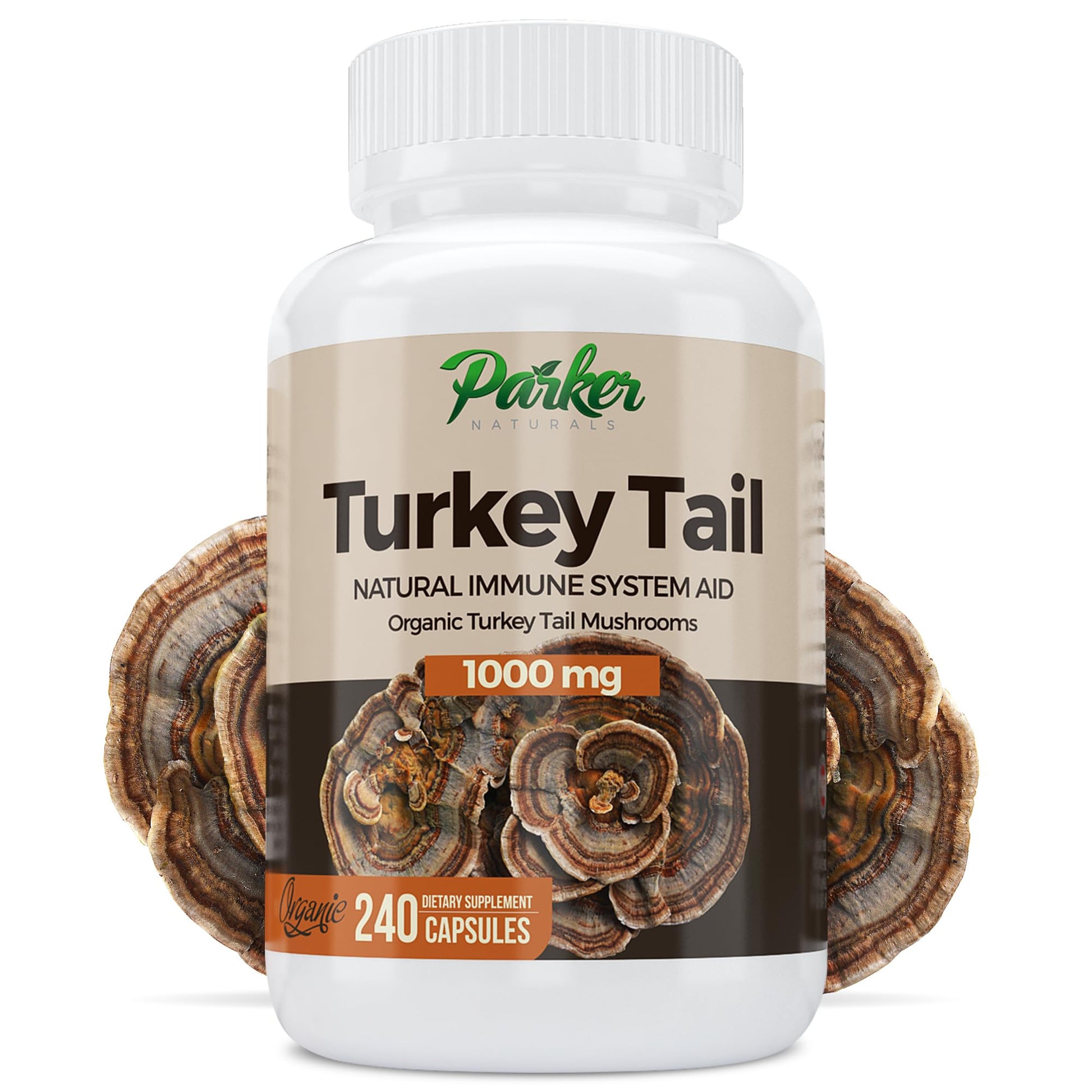 Parker Naturals Turkey Tail Mushroom Capsules 240 Capsules