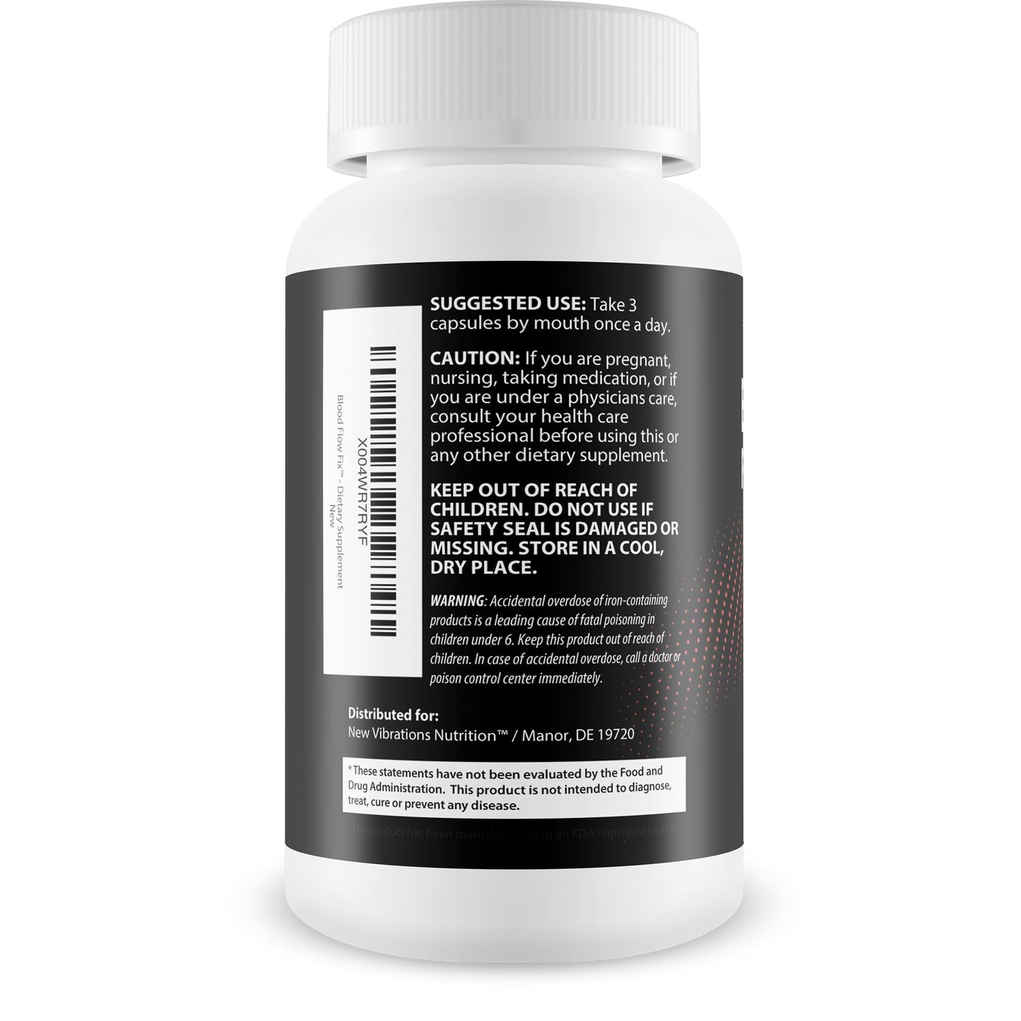 New Vibrations Nutrition Blood Flow Fix Capsule, 90 Count