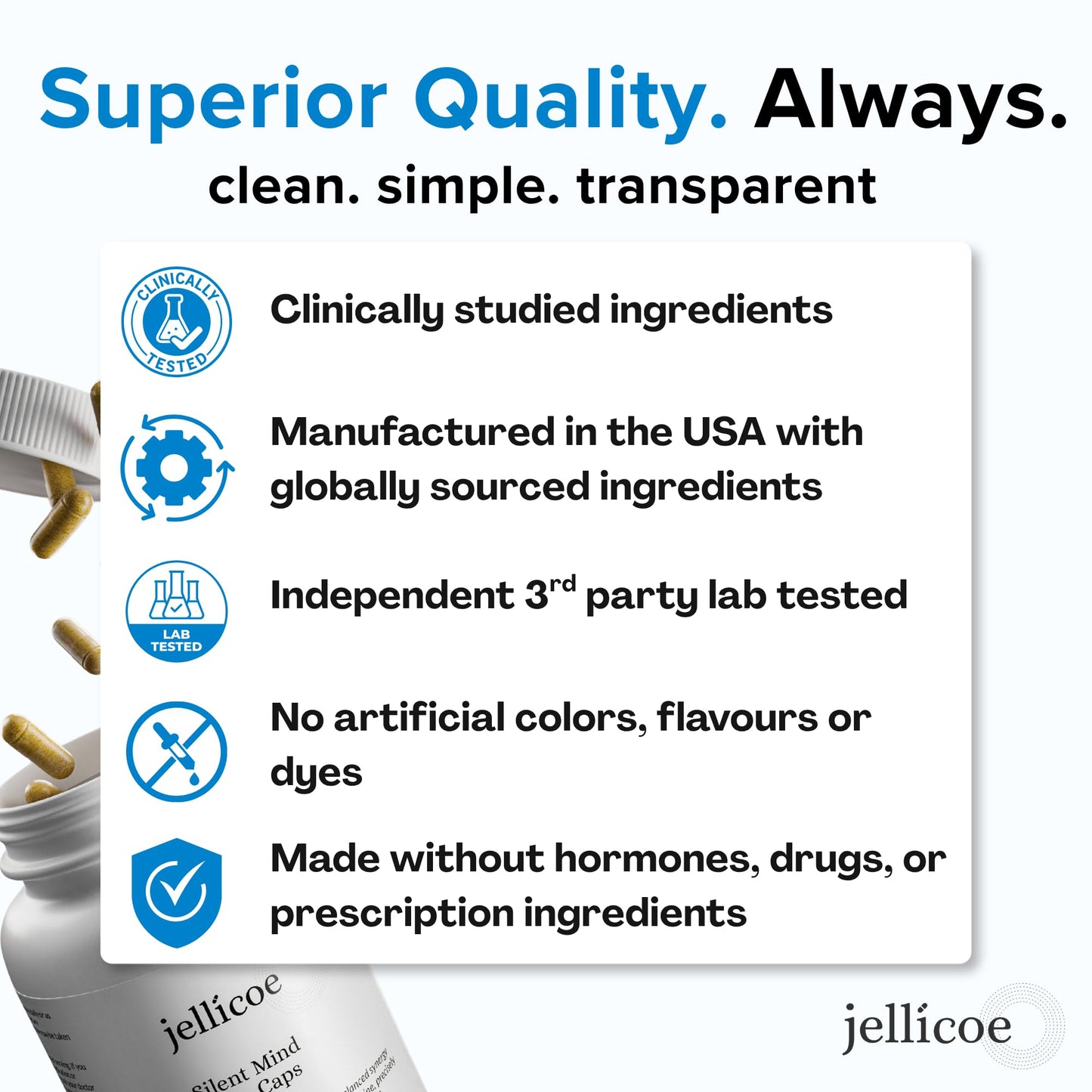 Jellicoe Cortisol & Sleep Support Capsule 60 Count
