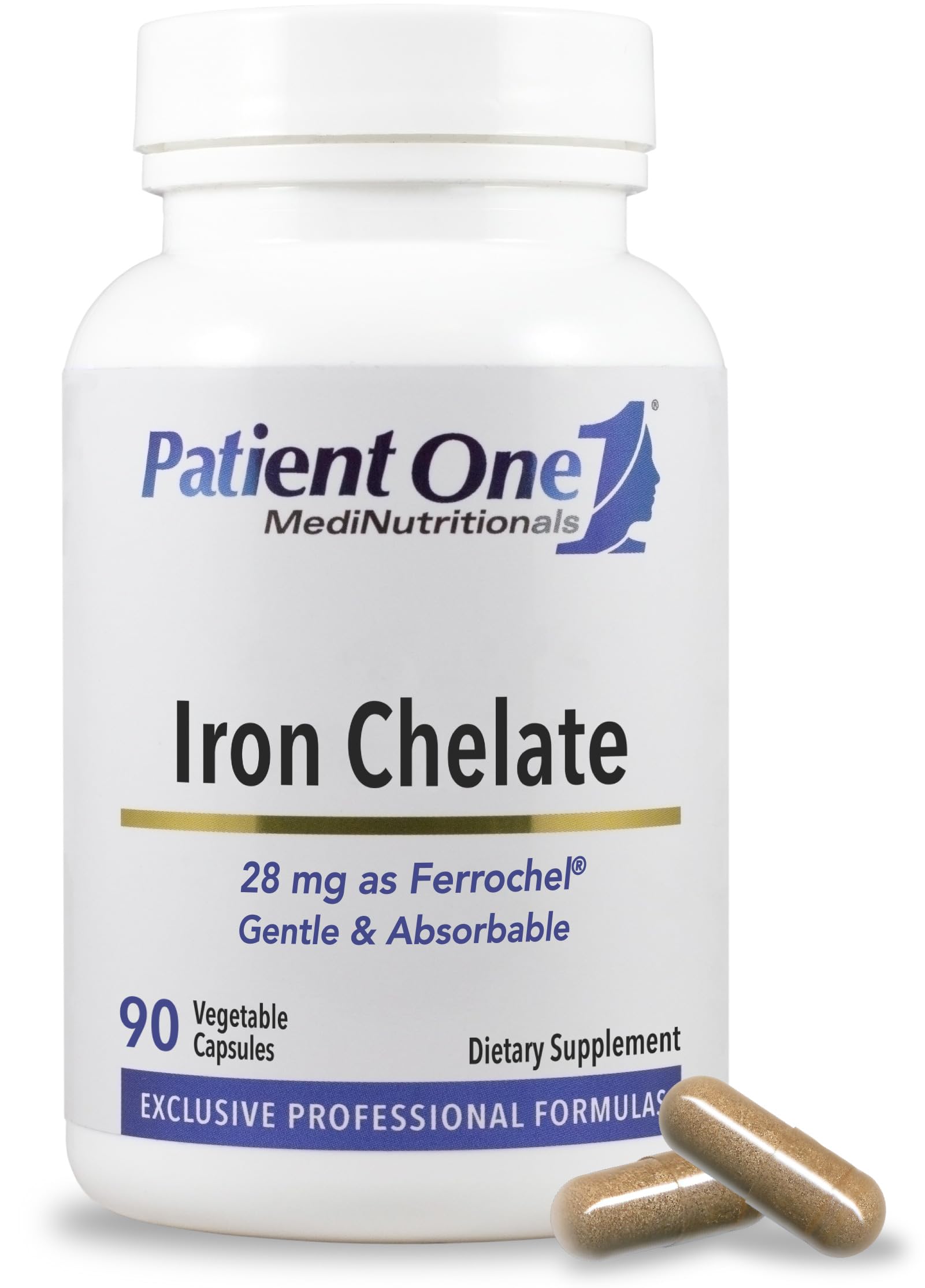 Patient One Iron Chelate 28mg Capsules, 90 Count
