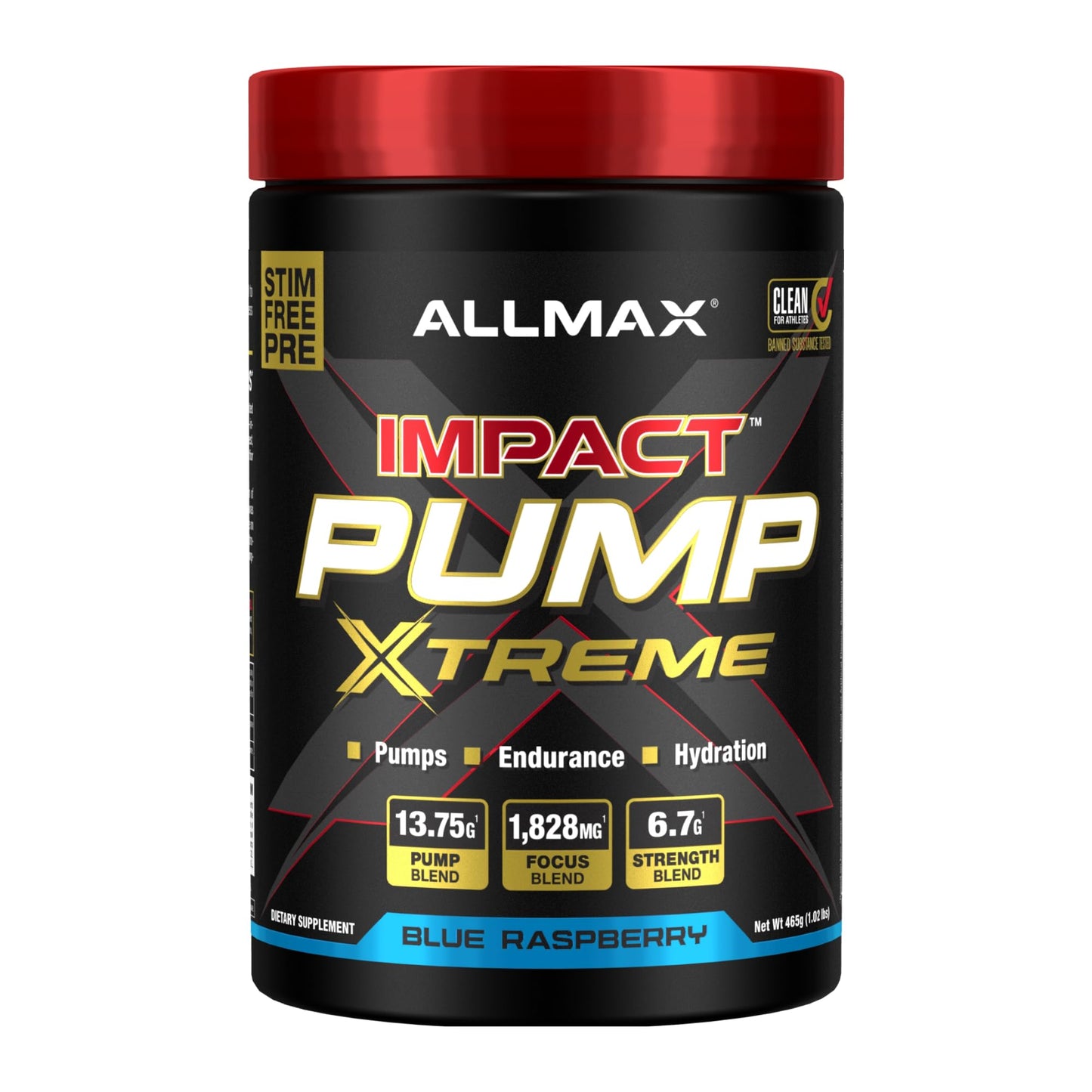 ALLMAX Impact Pump Xtreme Powder, Blue Raspberry, 1.02 Ounce