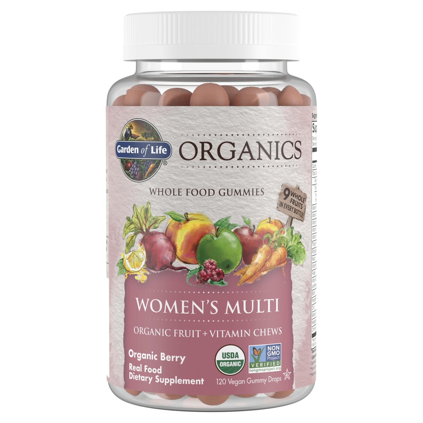 Garden of Life Organic Prenatal & Women's Gummy Vitamins Bundle - Berry Flavor, Non-GMO, Gluten Free, Vegan - 240 Gummies