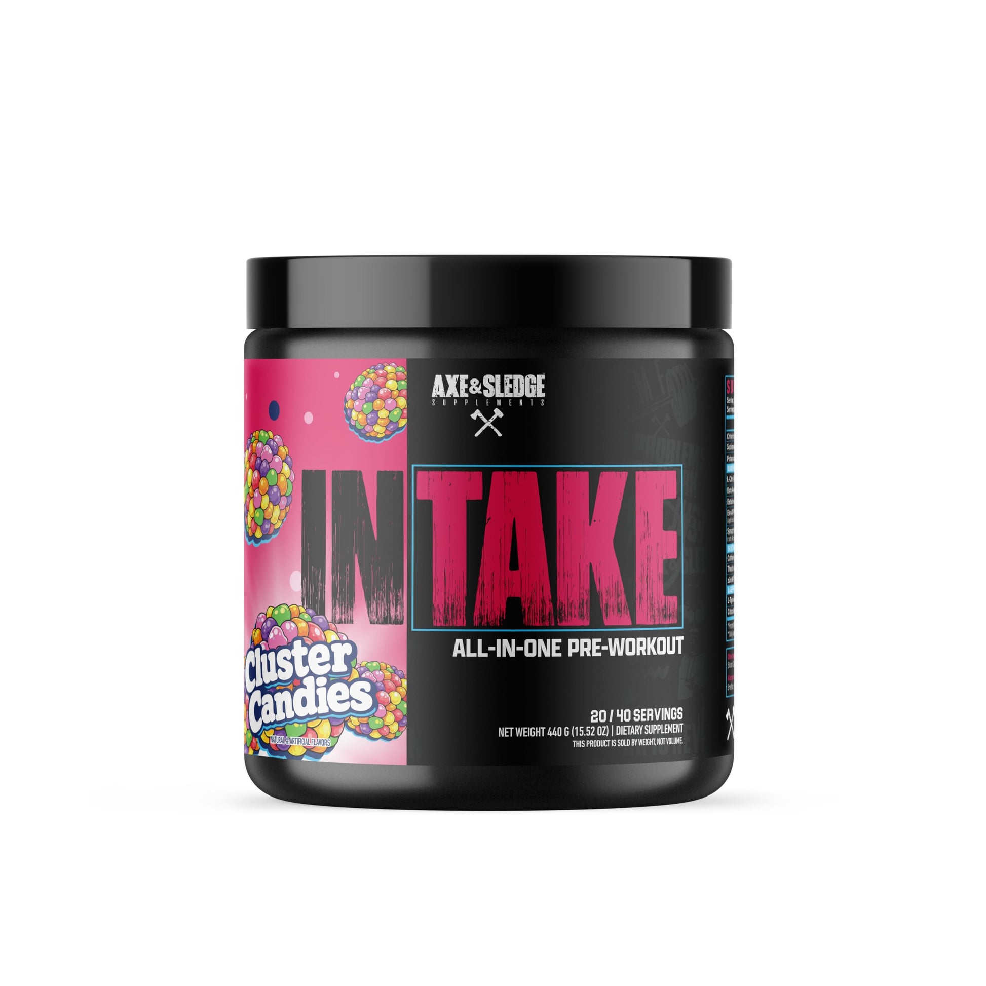 Axe & Sledge Intake All-in-One Pre-Workout Caffeine Powder 14.32 Ounce