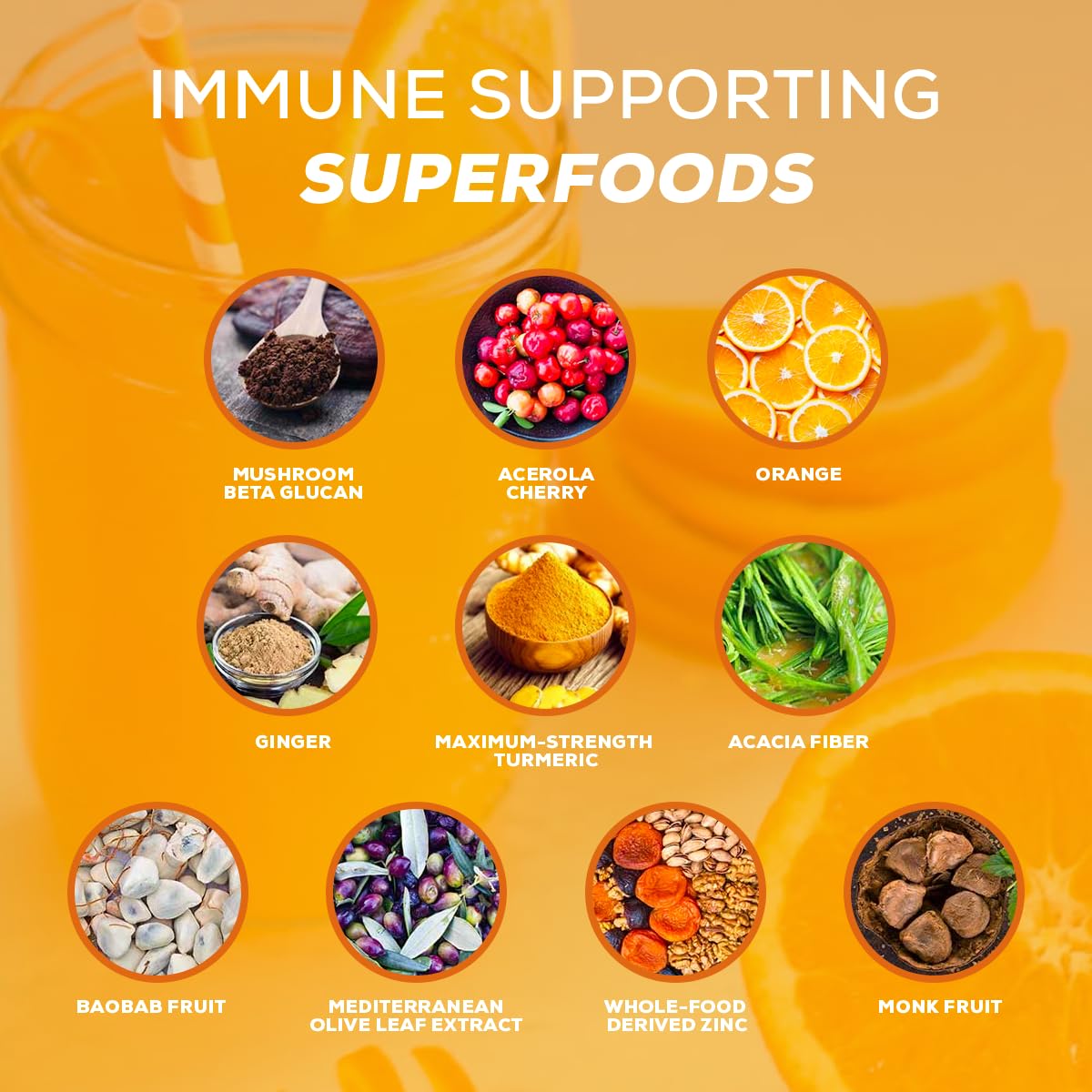Organifi Immunity Powder Organic Superfood Immunity Support, 3.36 oz