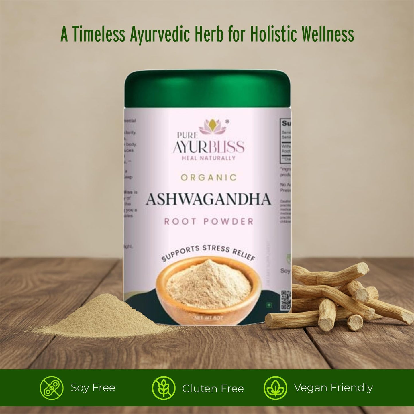 PureAyurbliss Ashwagandha Powder 8 oz