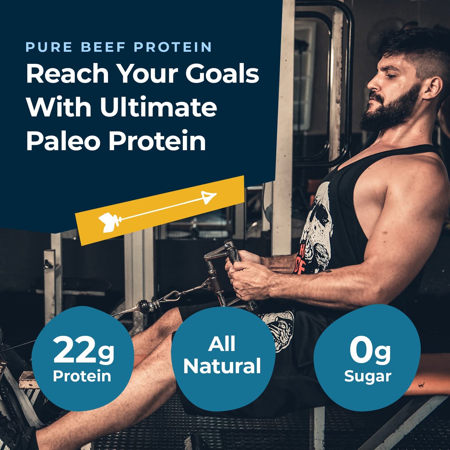 Ultimate Paleo Protein Premium Grass Fed Beef Protein with Collagen Peptides Powder, 32 Servings