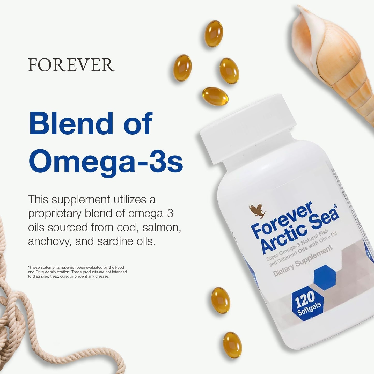 Forever Living Products Arctic Sea Omega-3 Softgels 120