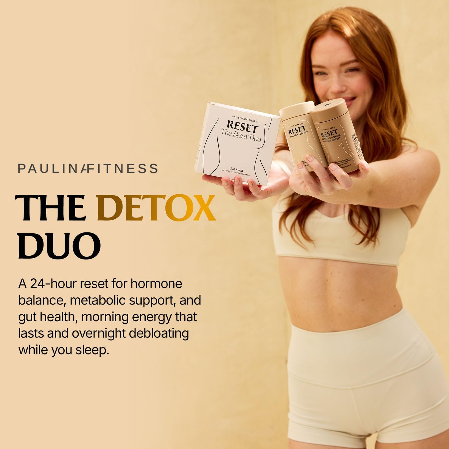 Paulina FITNESS Reset Detox Duo AM + PM Weight Loss Support Bundle 180 Capsules