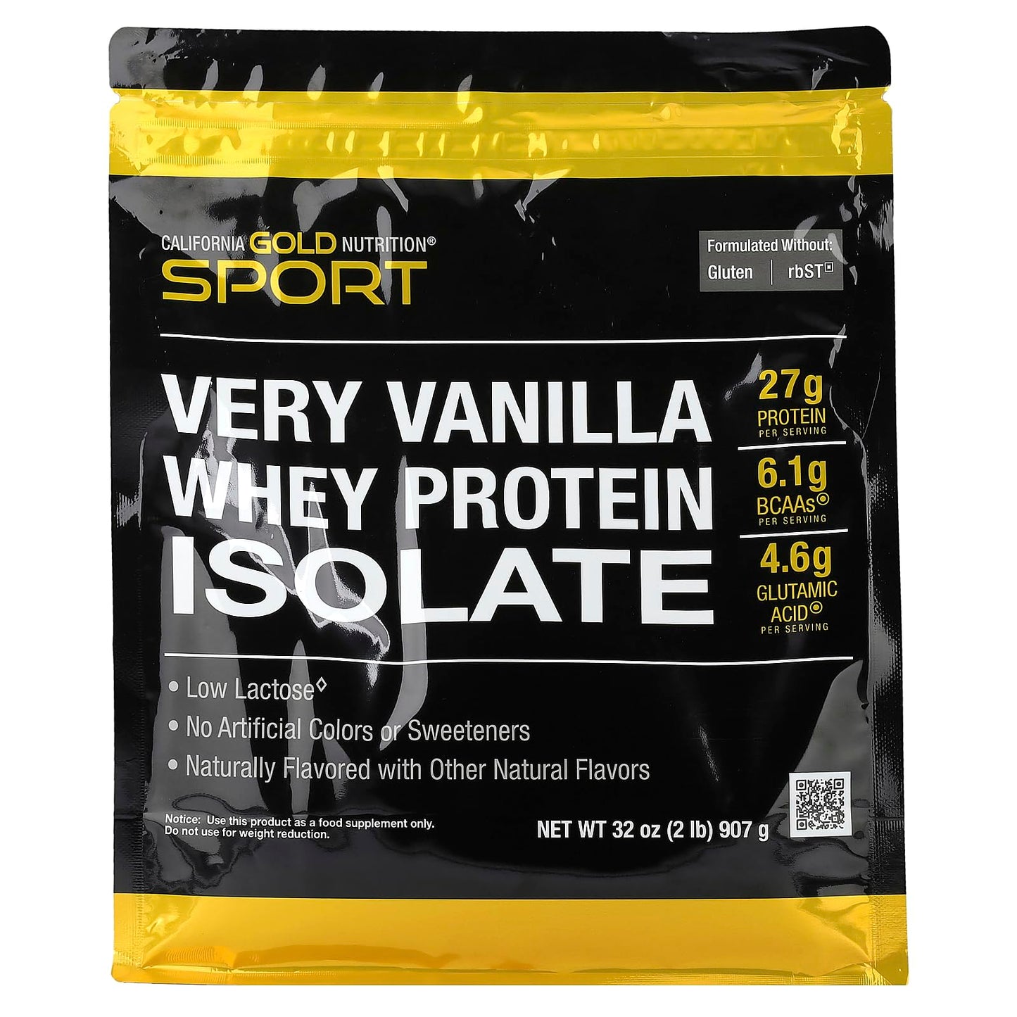 California Gold Nutrition Whey Protein Isolate Powder, Very Vanilla, 32 Servings