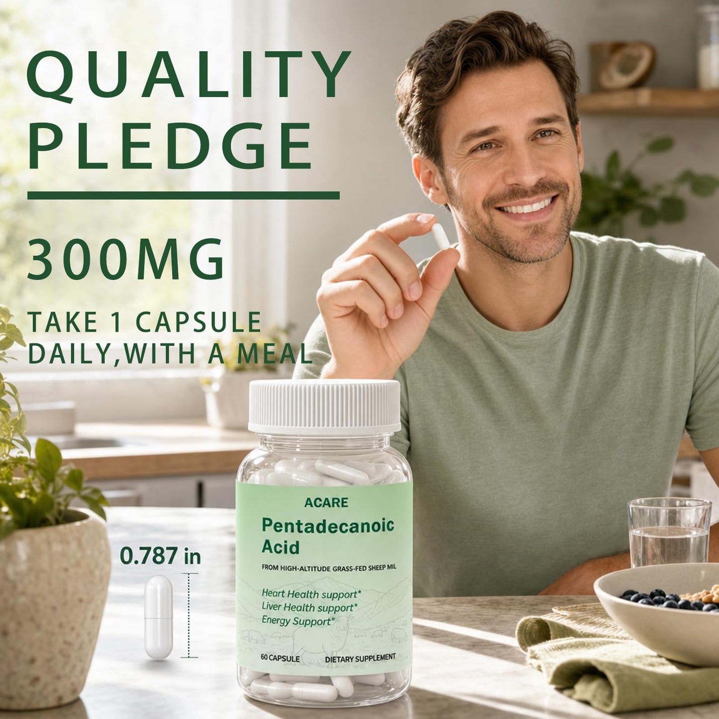 ACARE Pentadecanoic Acid Formula Supplement Capsule, 60 Capsules