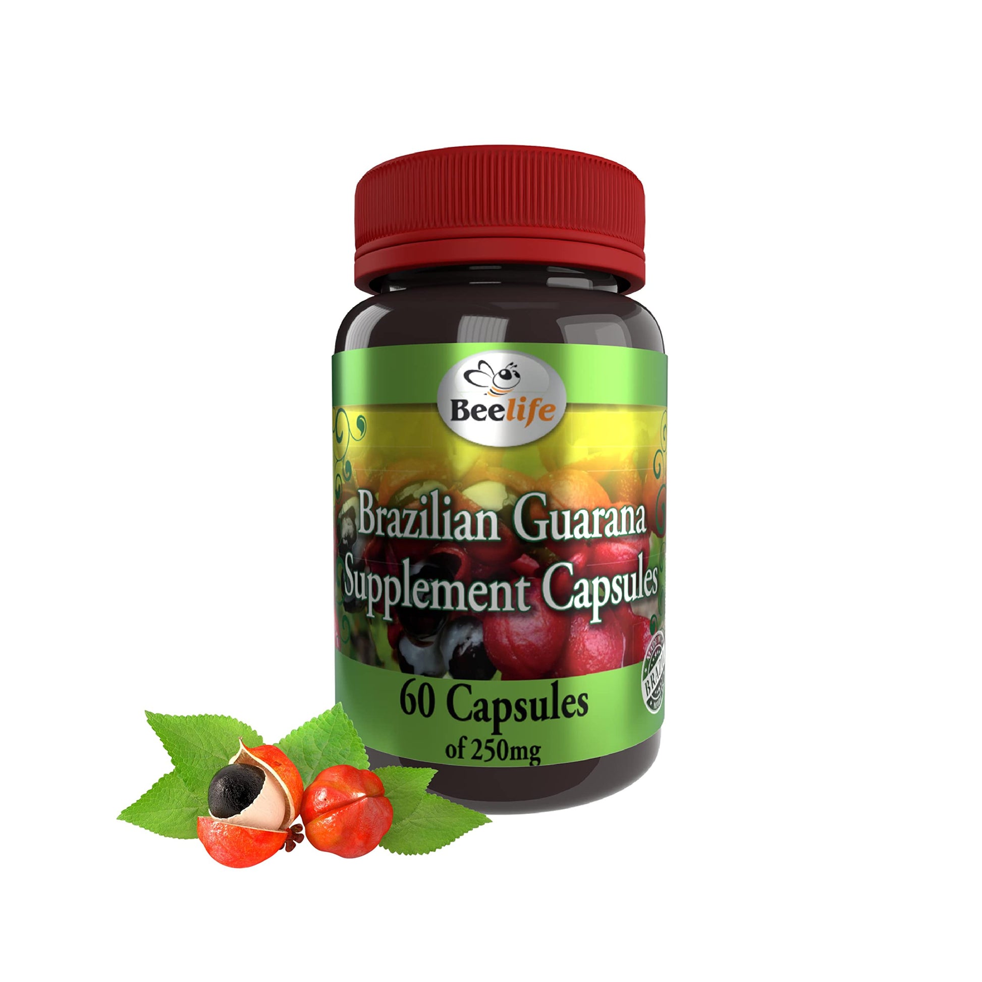 Beelife Brazilian Guarana Capsules 250mg, 60 Capsules