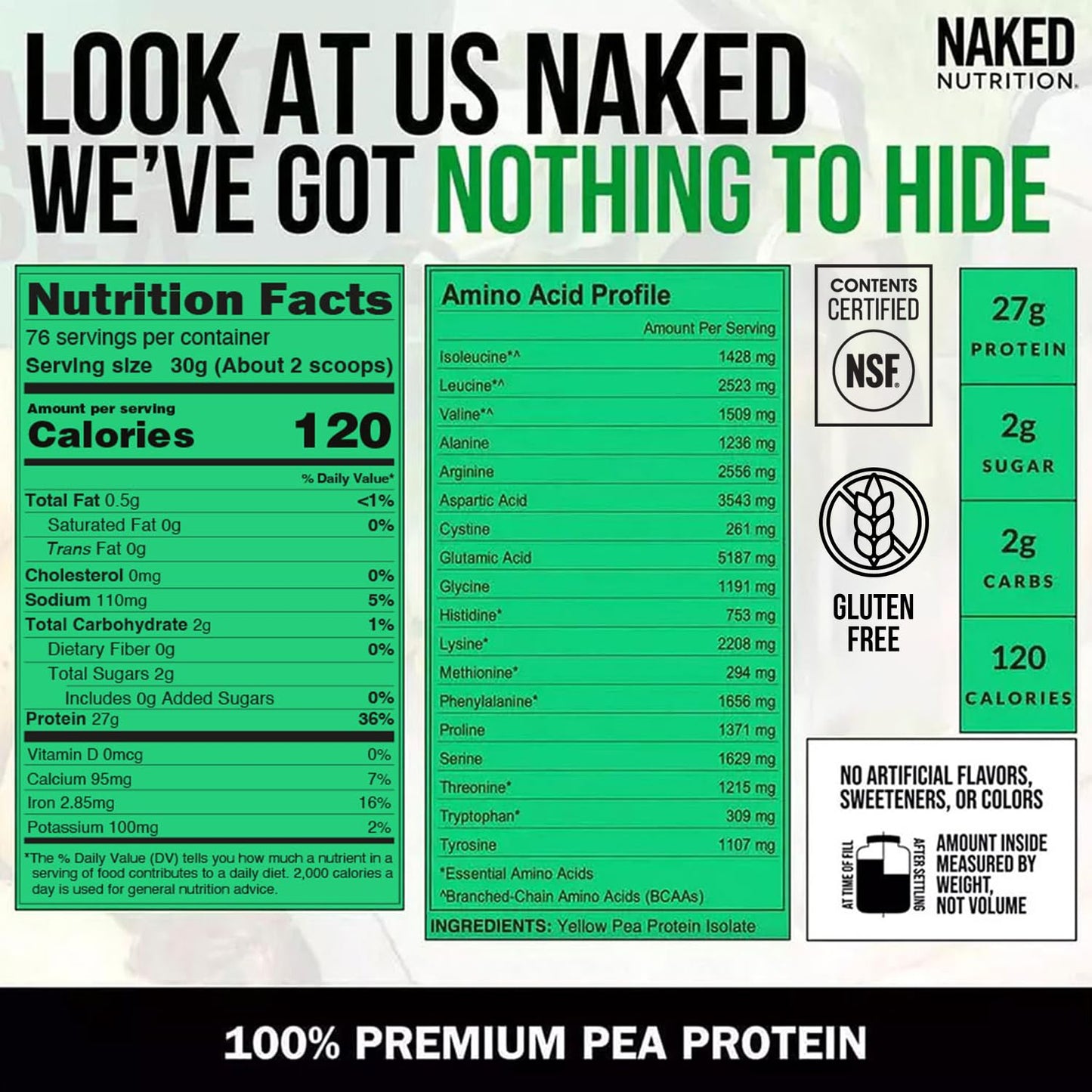 NAKED Pea Protein Powder 80 Servings