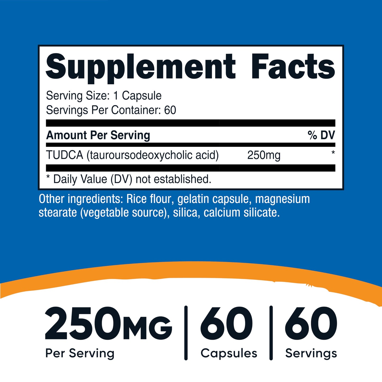 Nutricost Tudca 250mg Capsules, 120 Count