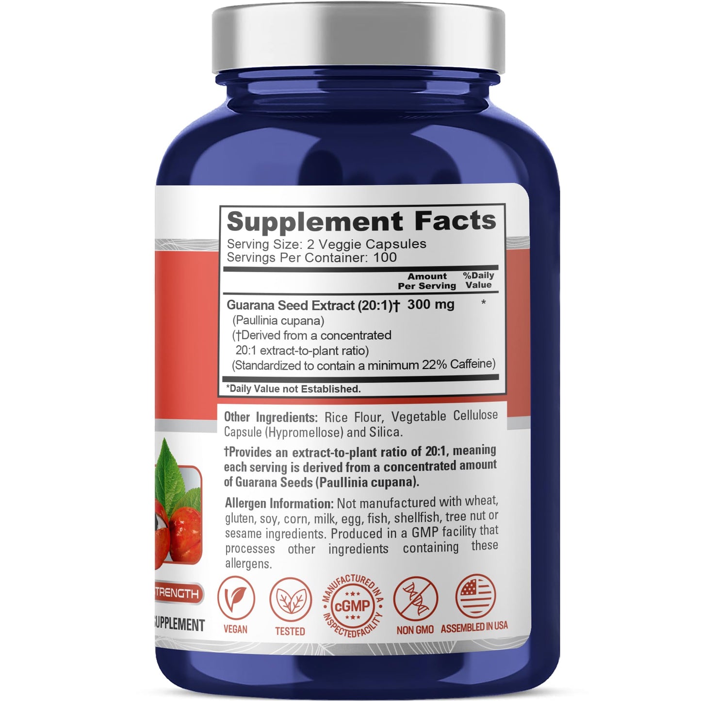 NusaPure Guarana Seed Capsules 200