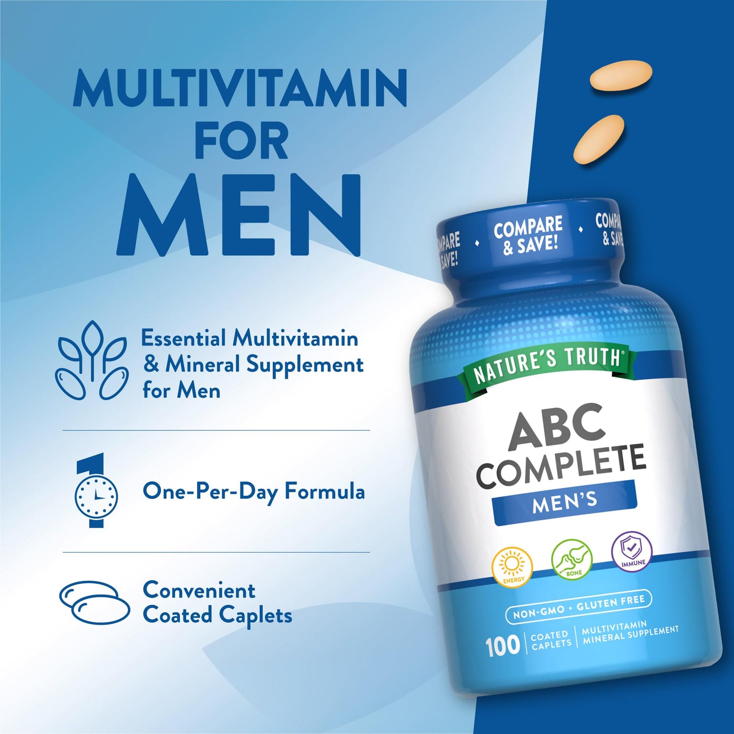 Nature's Truth Multivitamin for Men Caplet 100