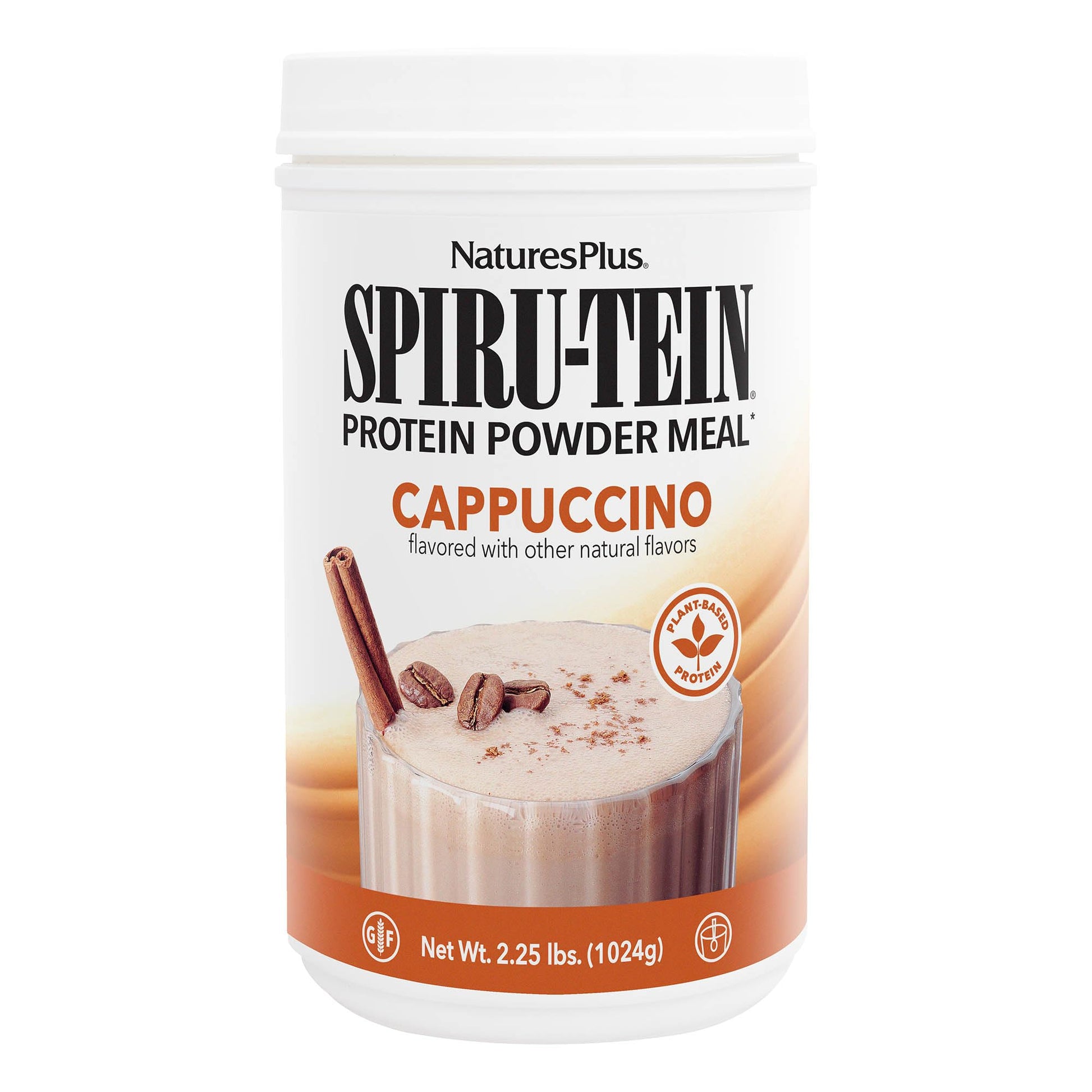 NaturesPlus SPIRU-TEIN Cappuccino Protein Powder, 36 Servings