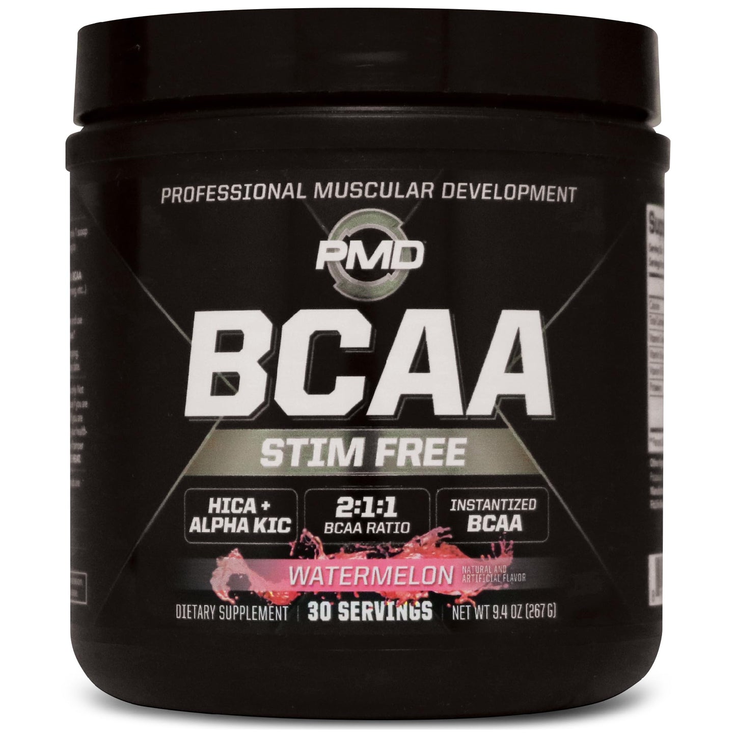PMD Sports BCAA Stim-Free Amino Acids Watermelon Flavor Powder 9.2 Ounce