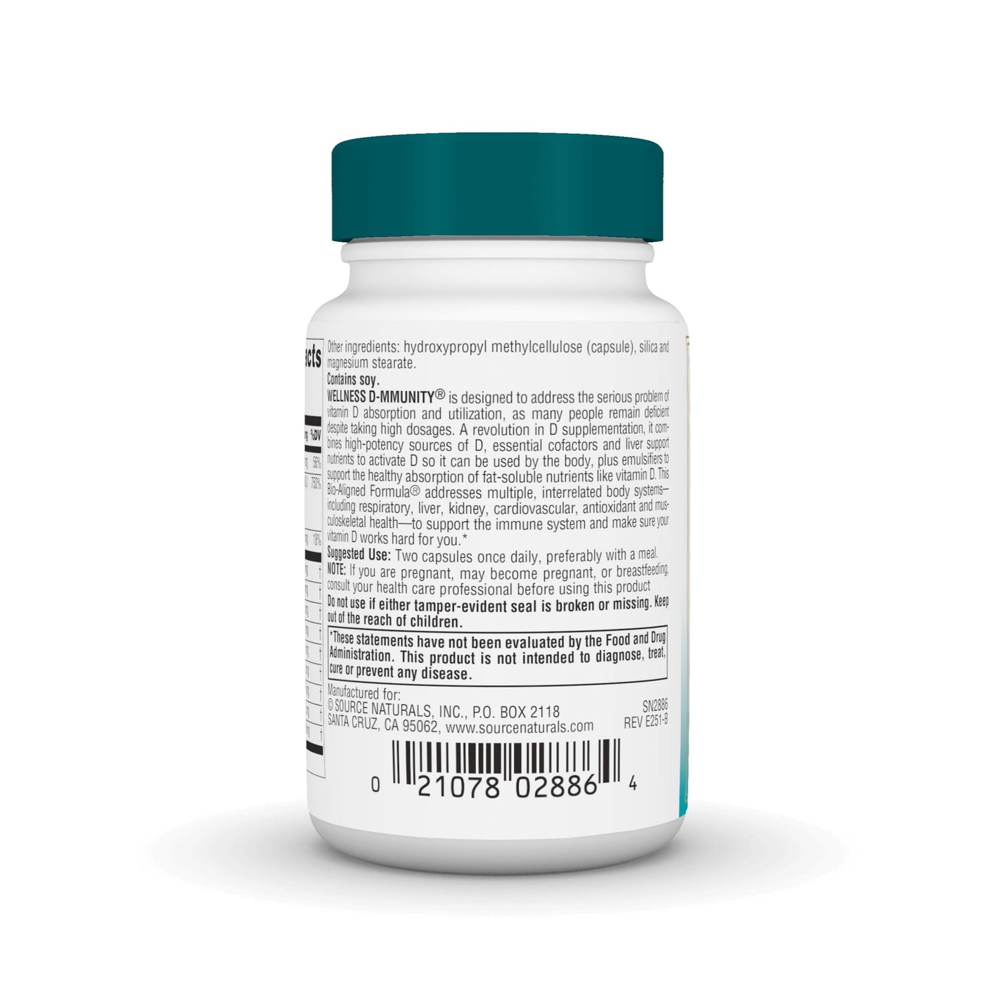 Source Naturals Wellness D-mmunity Bio-Aligned Vitamin D Immune Formula Capsules, 30 Capsules