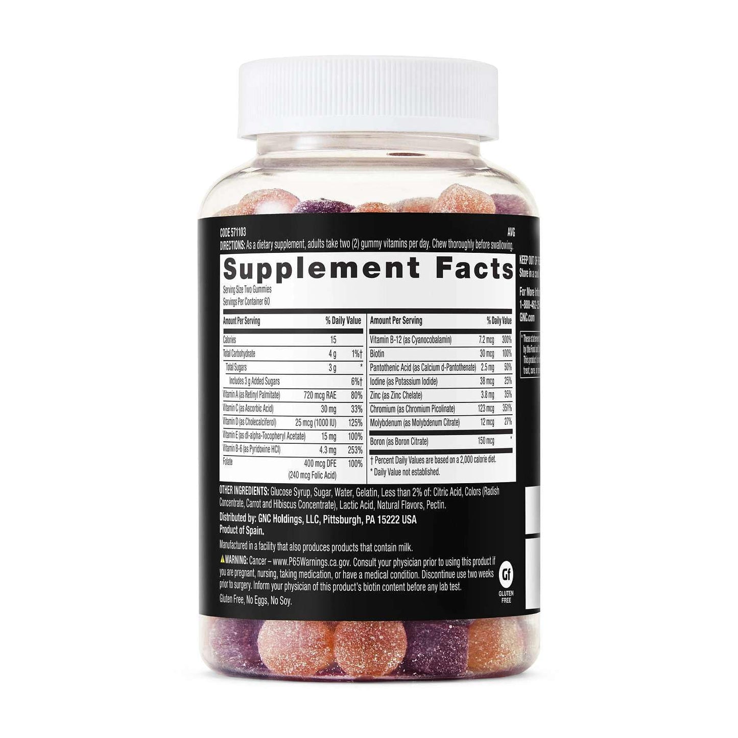 GNC Mega Men Multivitamin Gummy, 120 Count