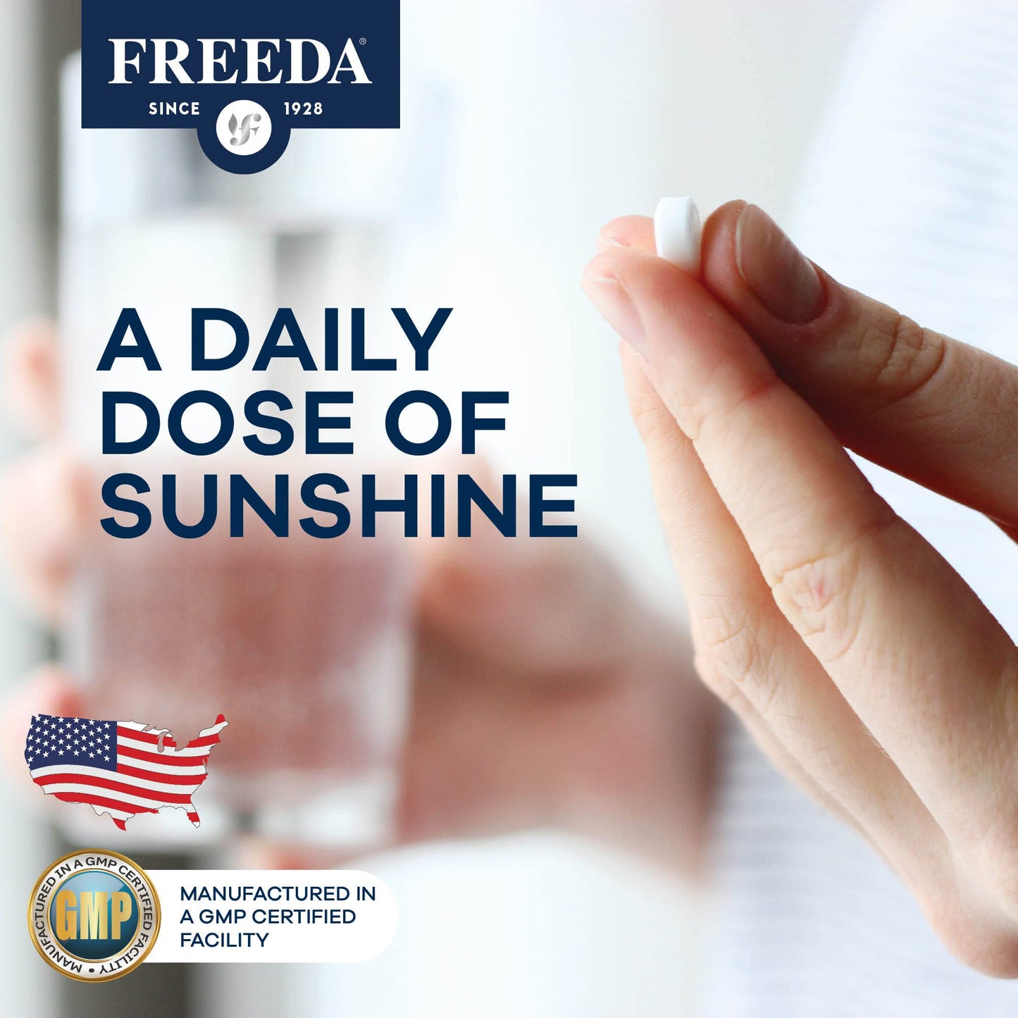 FREEDA Vitamin D2 2000 IU Tablet, 100 Count