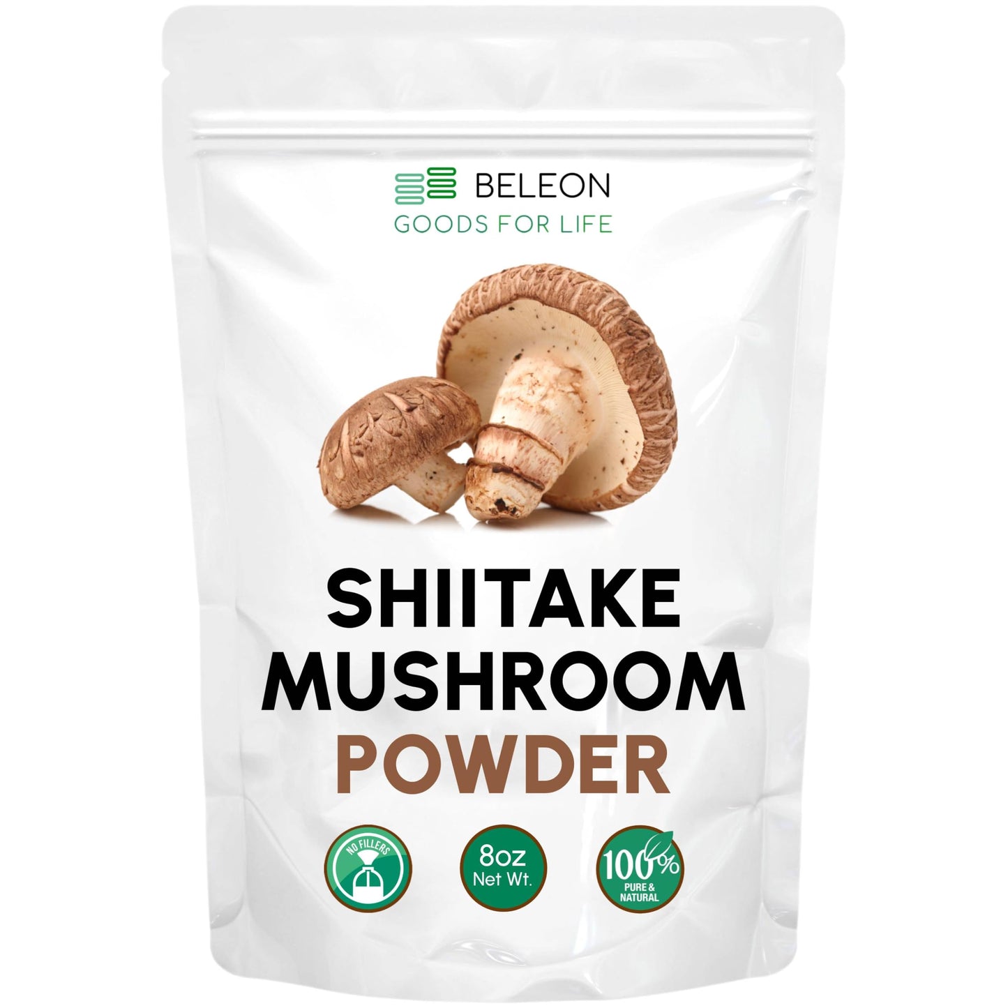 Beleon Goods For Life Shiitake Mushroom Powder 8 oz