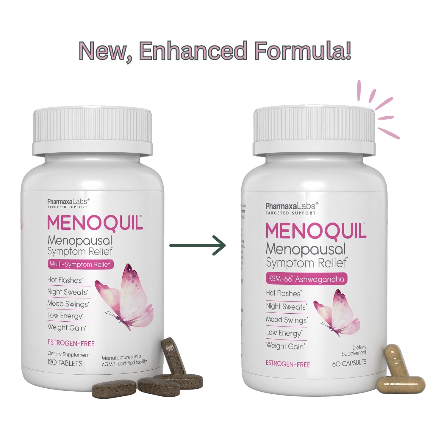 Menoquil Menopausal Multi-Symptom Relief Capsules, 60 Count