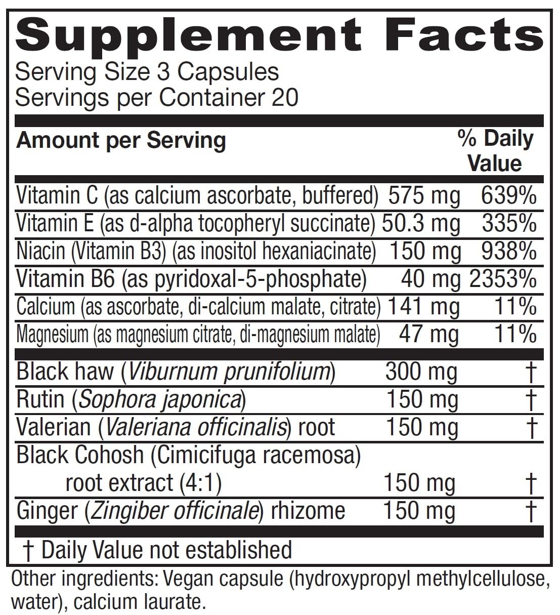 Vitanica Cramp Relax, Menstrual Support Capsule, 60 Count