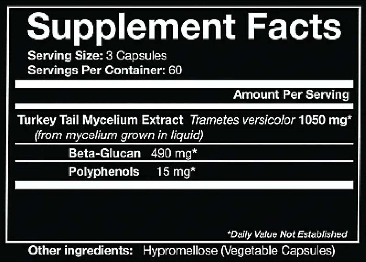 ORIVeDA PSP-50 Turkey Tail Extract Capsule, 180 Count
