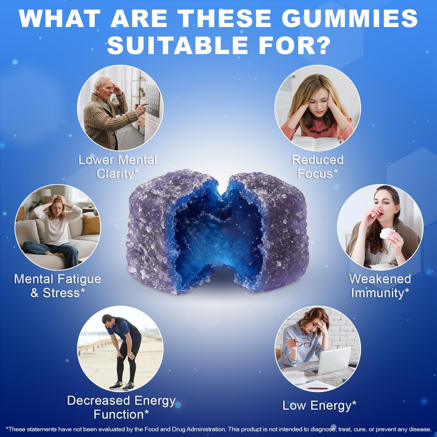 ECHTEYUN Methylene Blue Gummies 5mg, 30 Gummies