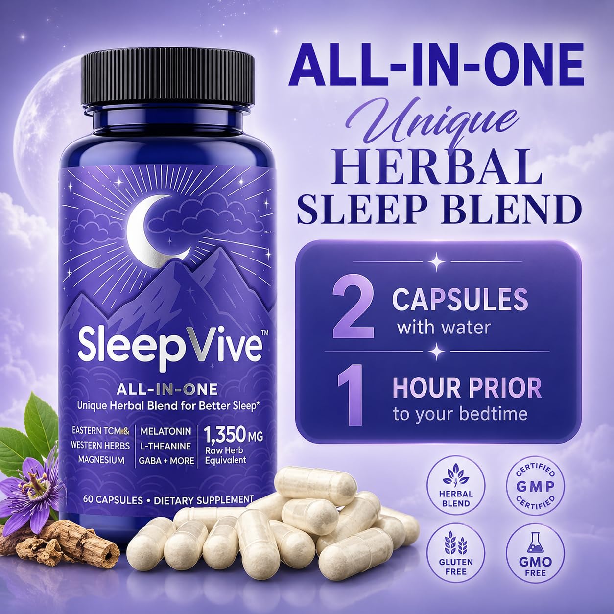 Diamond Clouds SleepVive Capsule 60 Count