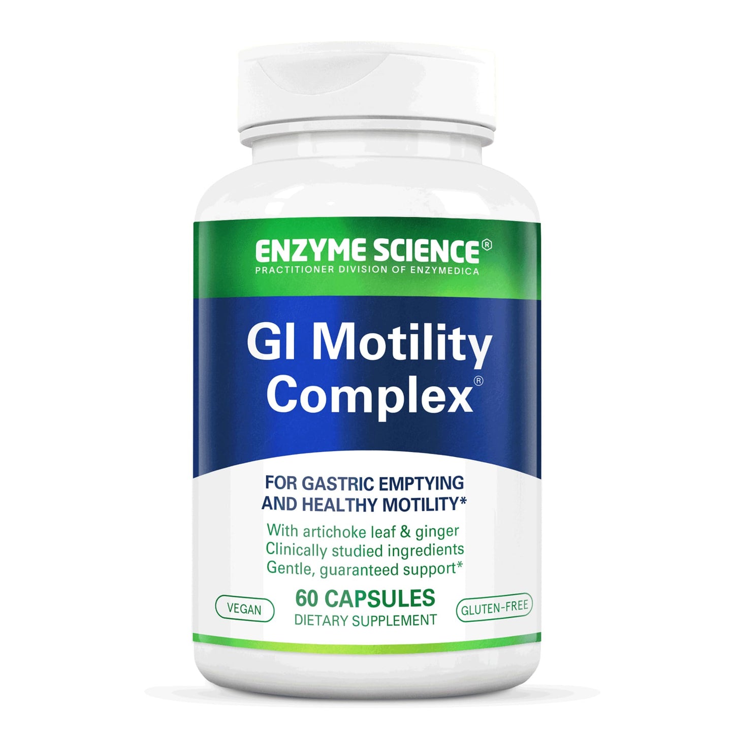 Enzyme Science GI Motility Complex Apple Cider Vinegar Capsules with Artichoke & Ginger, Digestive Health Support for Adults, 60 Capsules