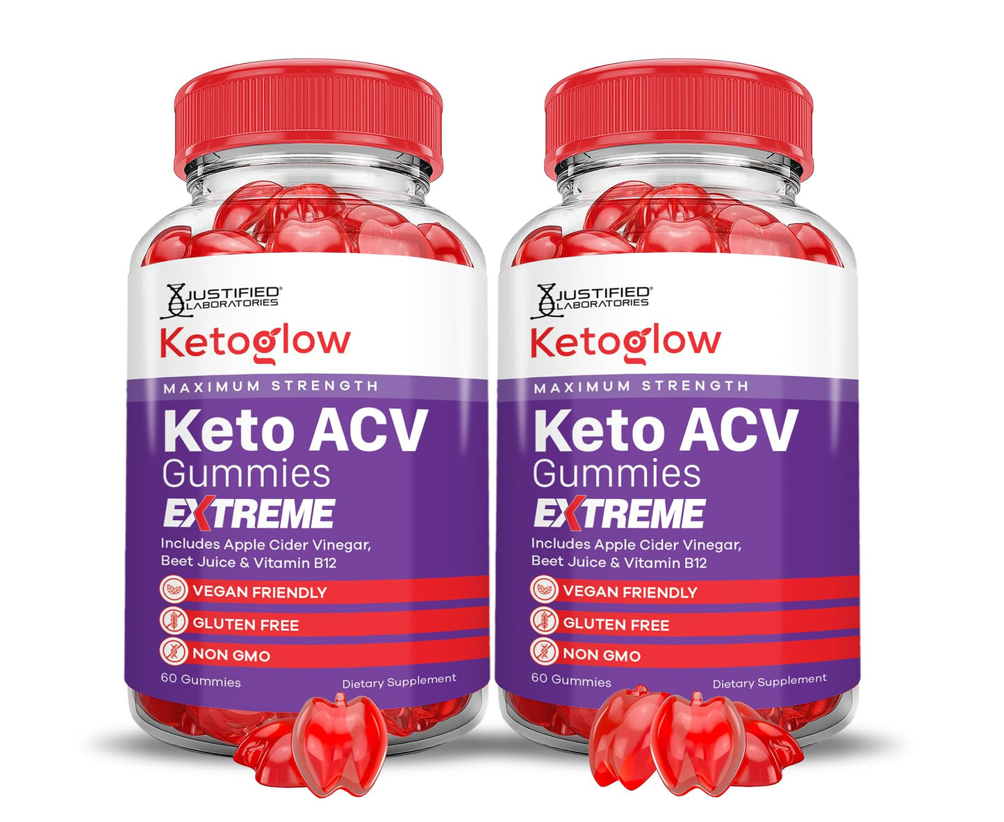 Justified Laboratories Keto Glow Keto ACV Gummies Gummy 120