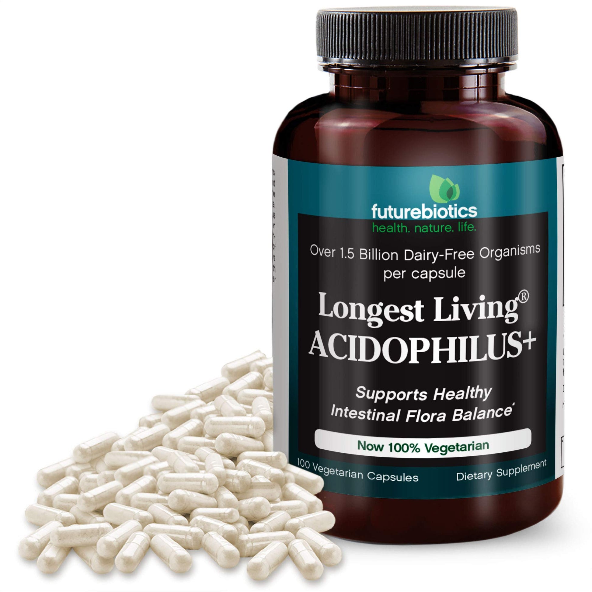 Futurebiotics Longest Living Acidophilus+ 100 Capsules