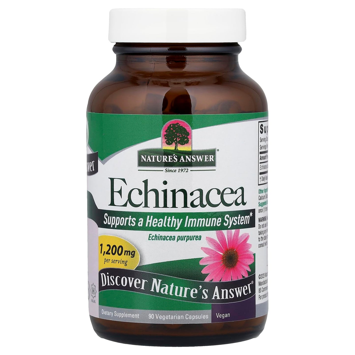 Nature's Answer Echinacea Purpurea Herb 1200 mg Capsule 90 Count