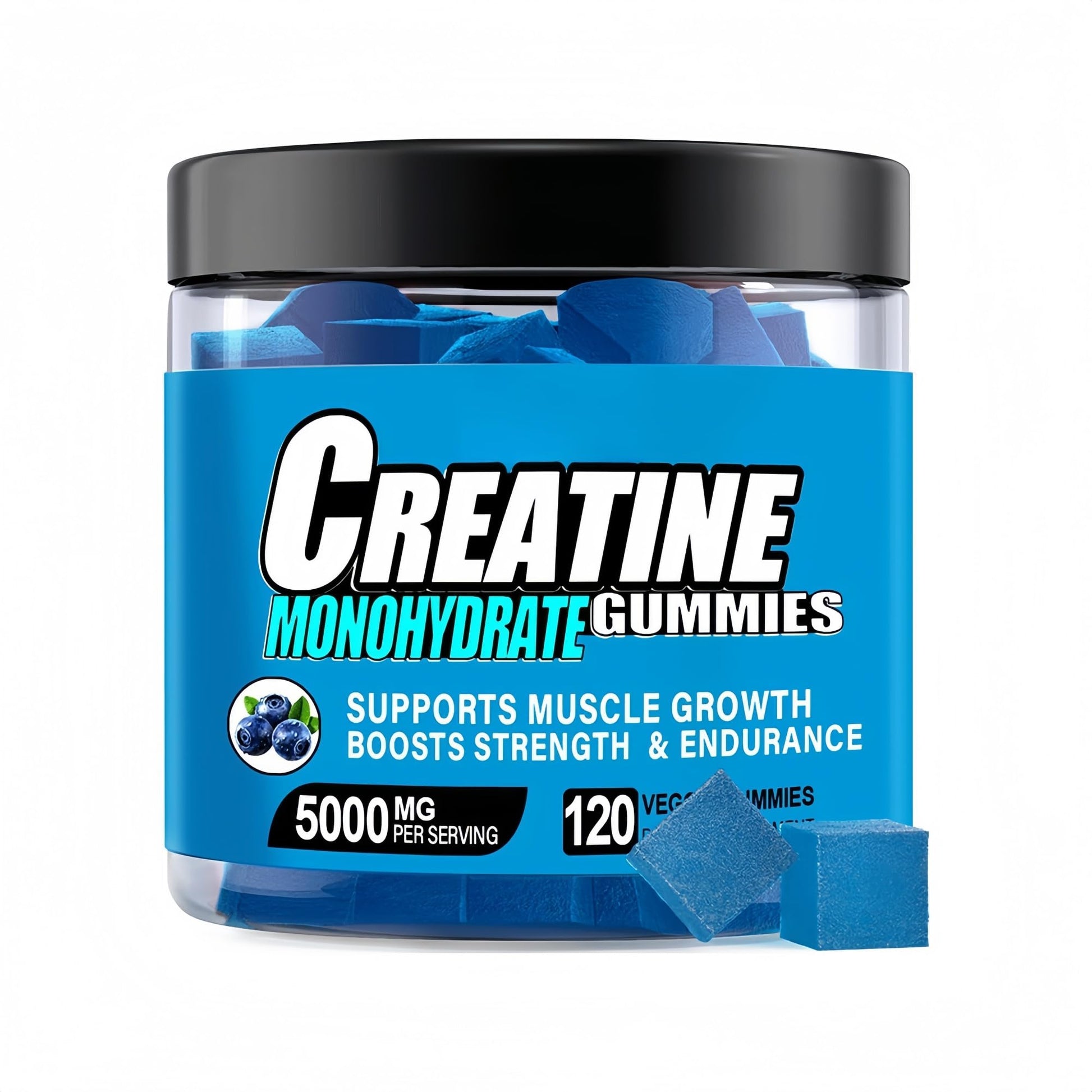 HealthyFinds Creatine Monohydrate Gummies, Sugar Free, 5000mg per Serving, 120 Gummies