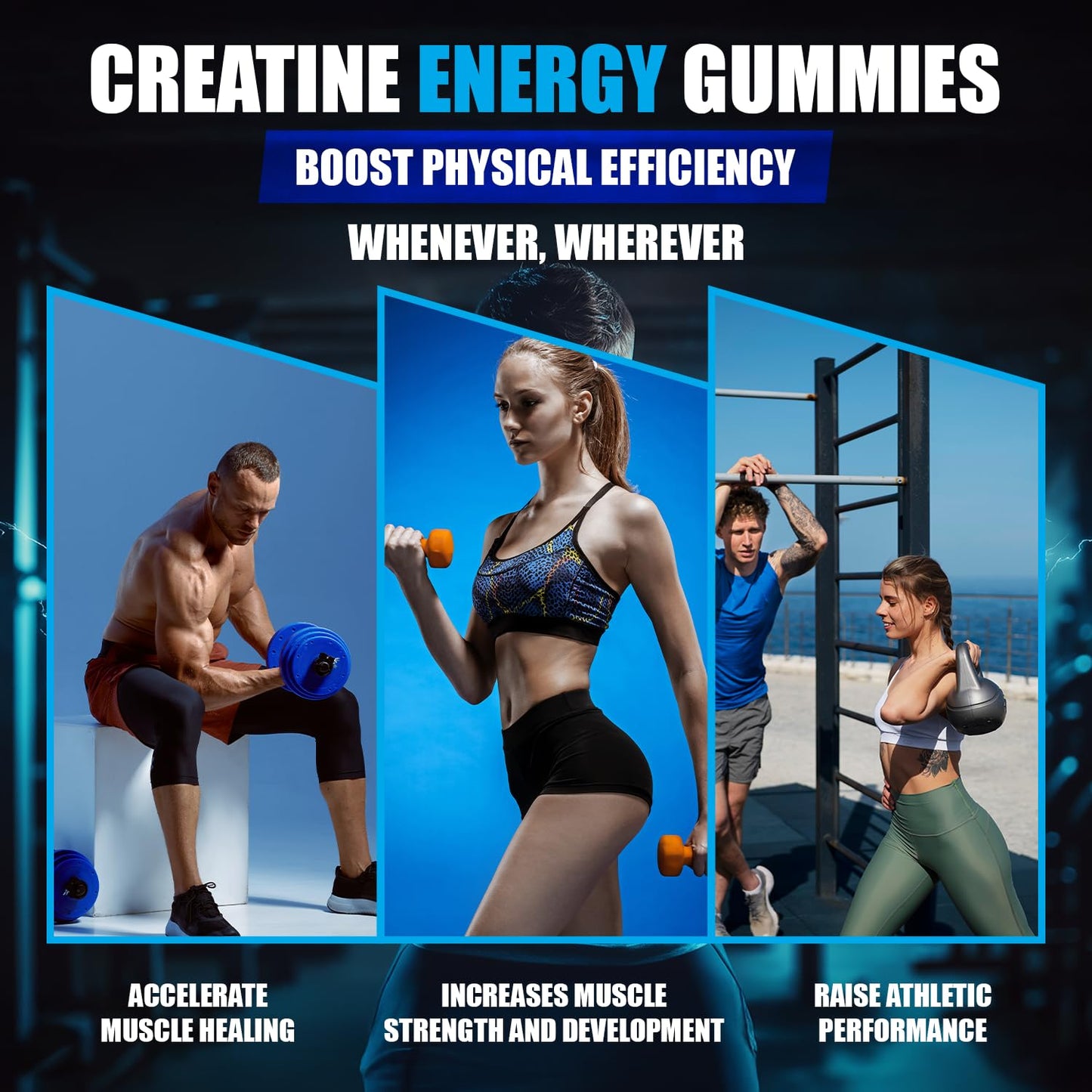 Novure Creatine Monohydrate Gummies 5000mg, 120 Gummies