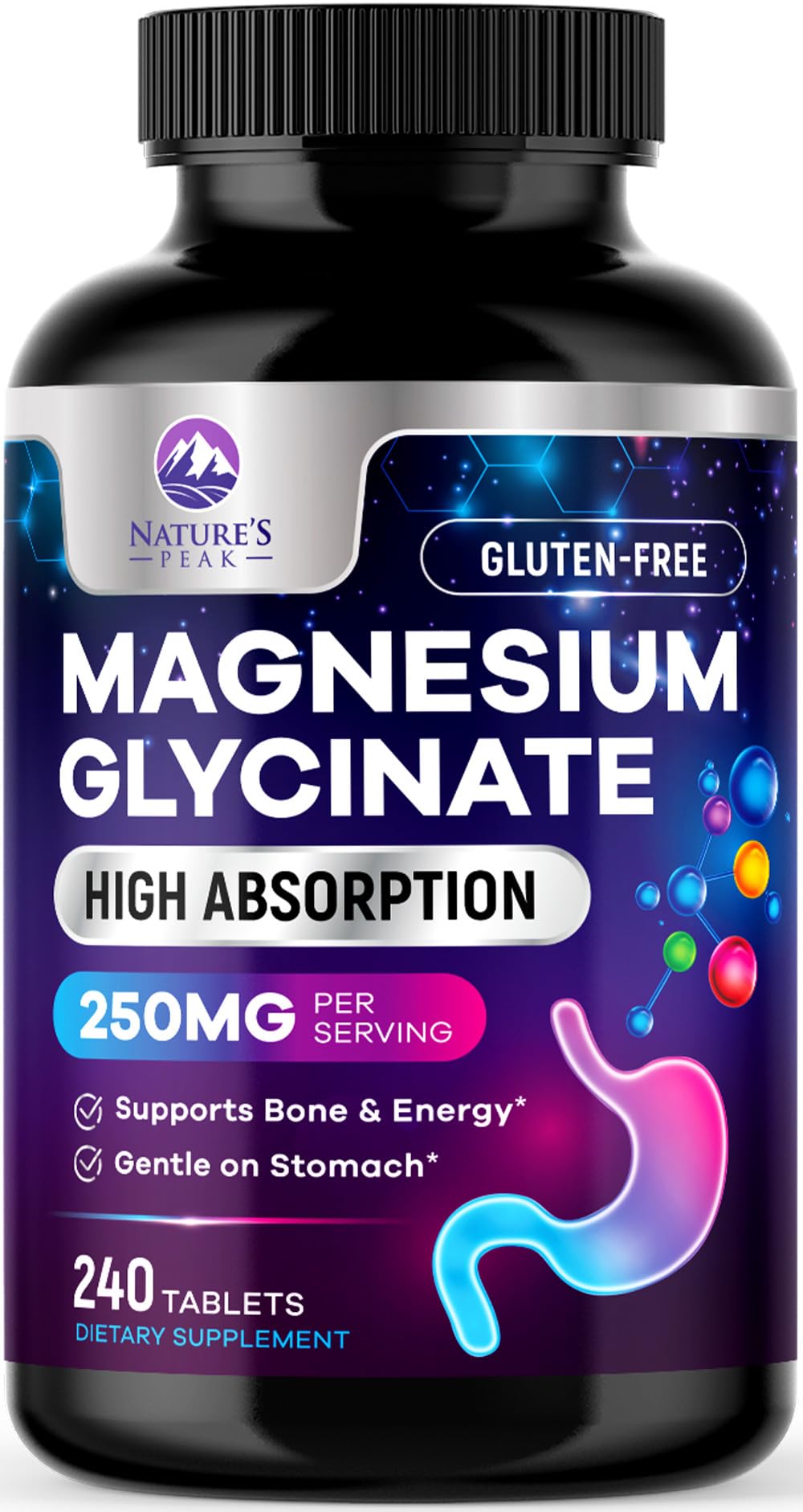 Nature's Peak Magnesium Glycinate Capsules, 240 Count