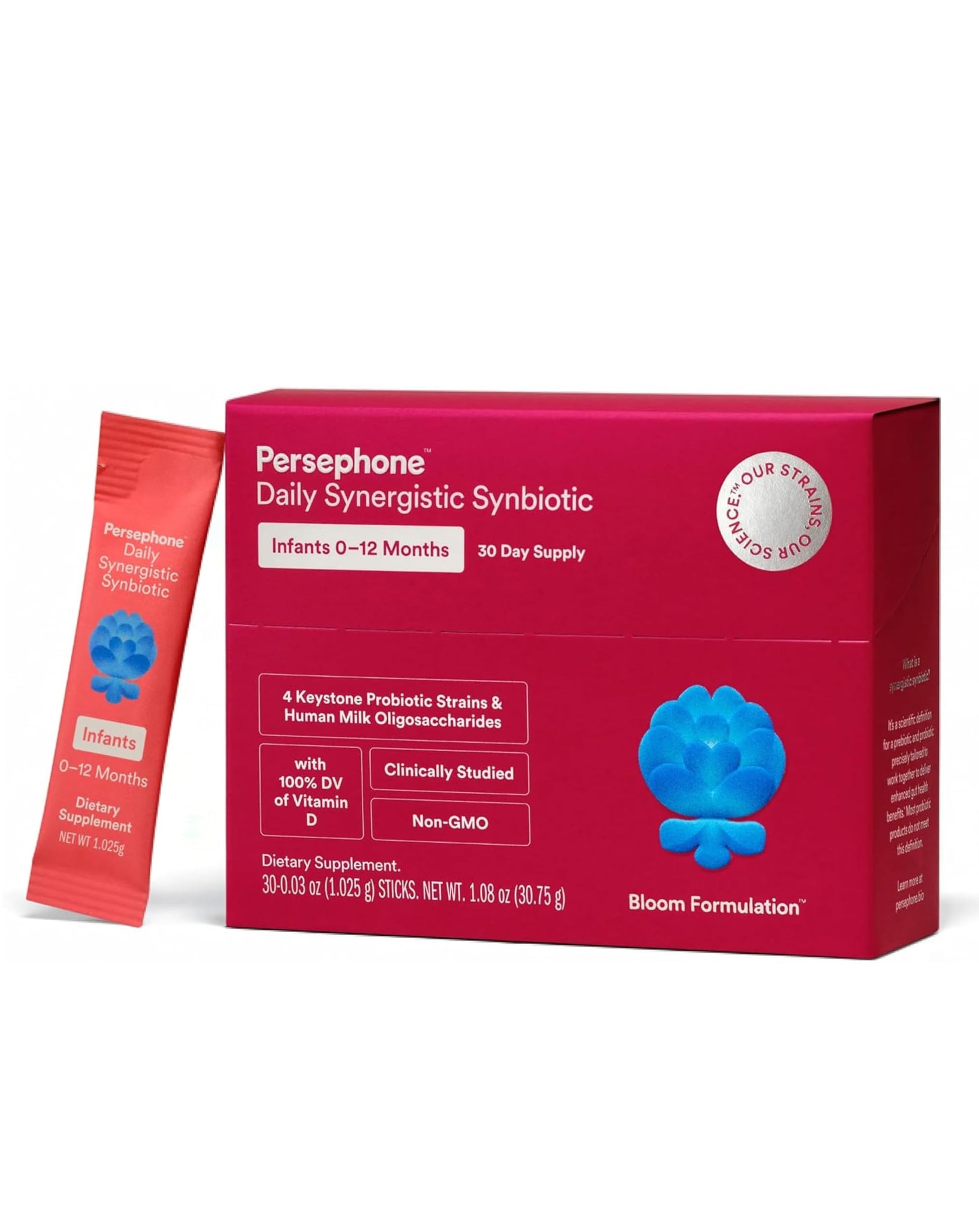 Persephone Infant Probiotic and Prebiotic Vitamin D Powder 0.9 oz