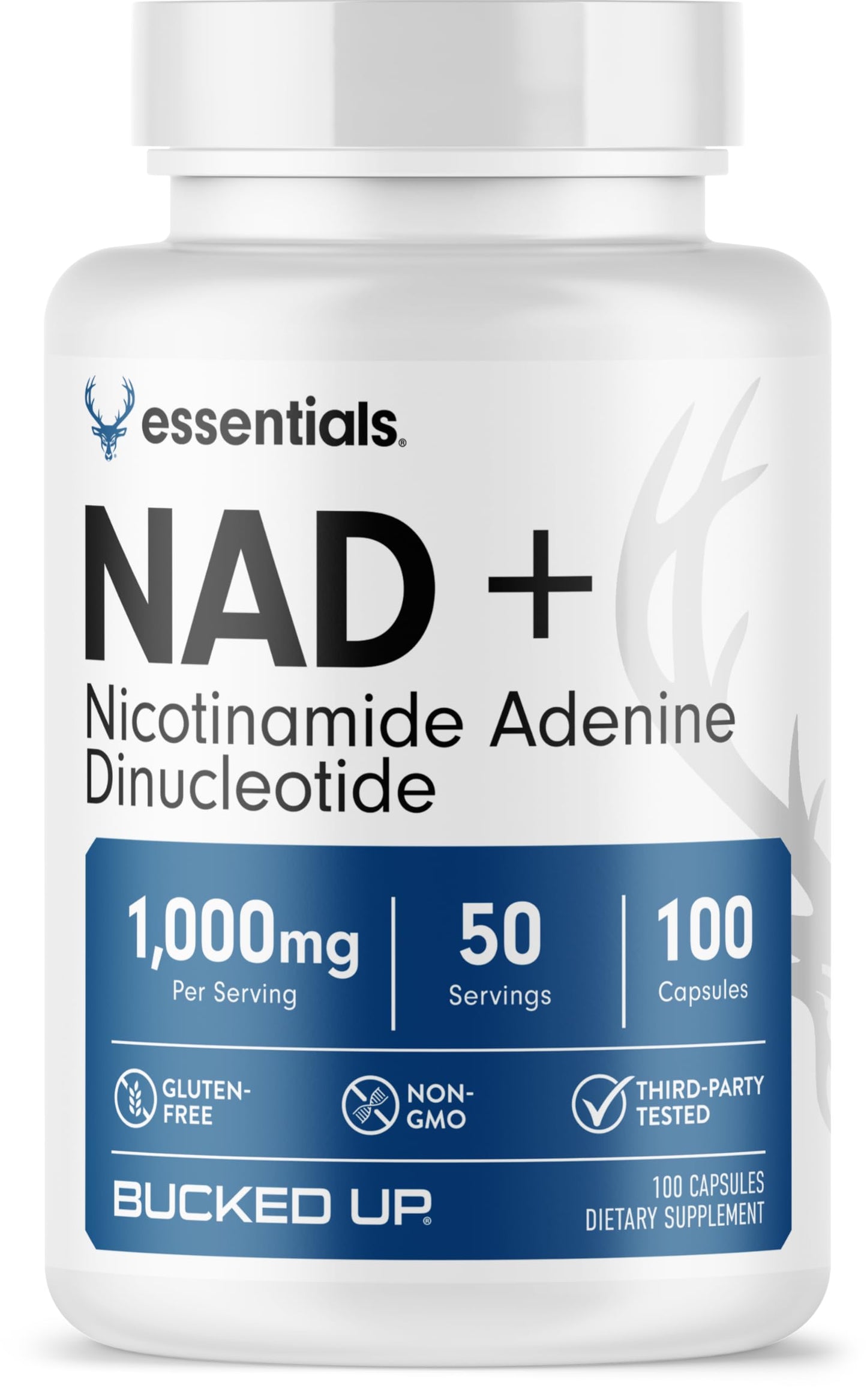 Bucked Up NAD+ 1000mg Capsule, 100 Count